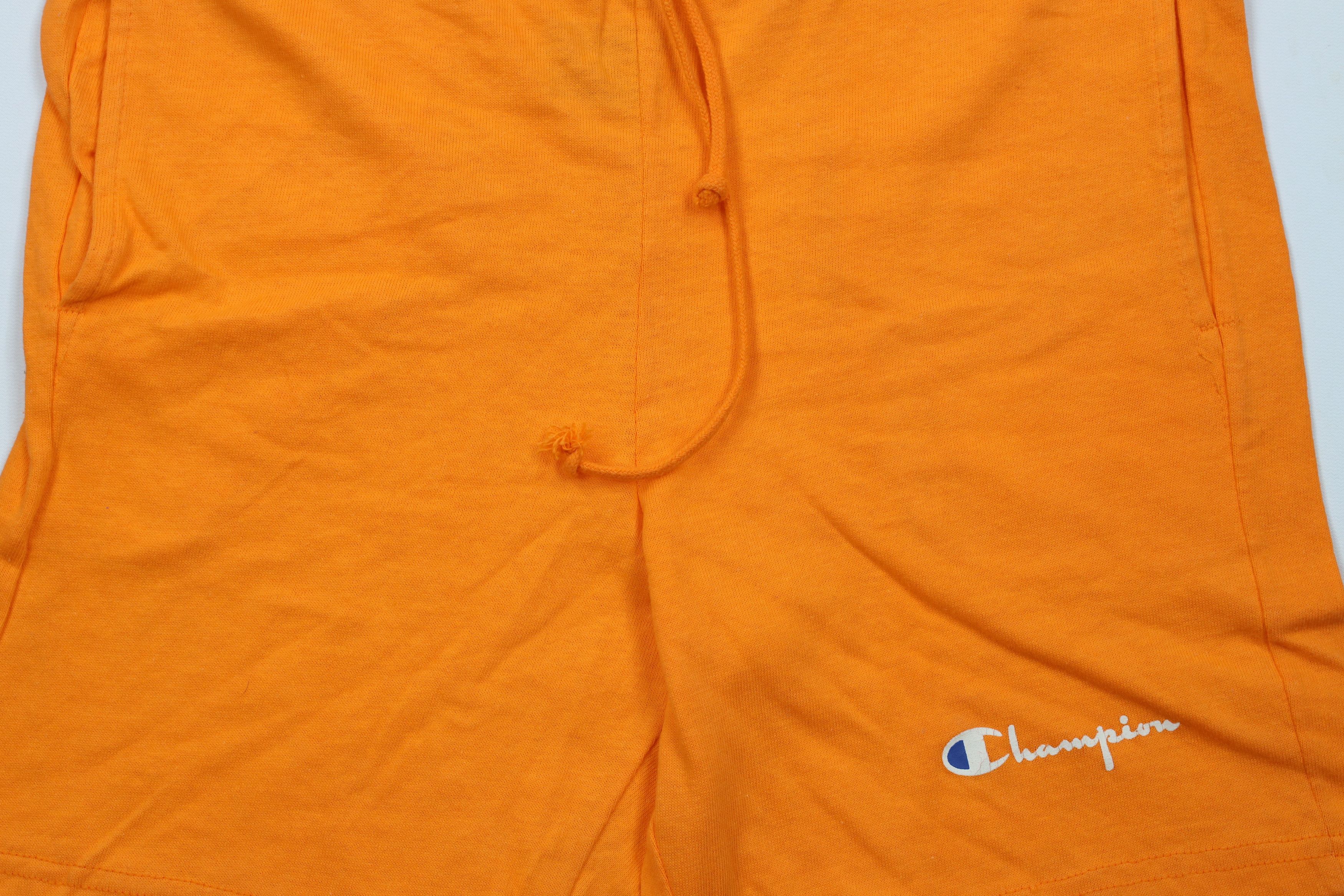 Champion × Vintage Vintage 90s Champion Knee Jersey Knit Shorts Orange USA Size US 30 / EU 46 - 3 Thumbnail