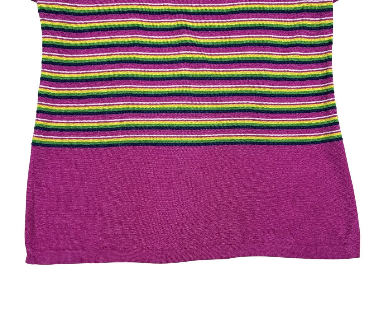 Yves Saint Laurent Vtg🔥90’s YvesSaintLaurent Rainbow Striped Knited Shirt Size M / US 6-8 / IT 42-44 - 4 Thumbnail