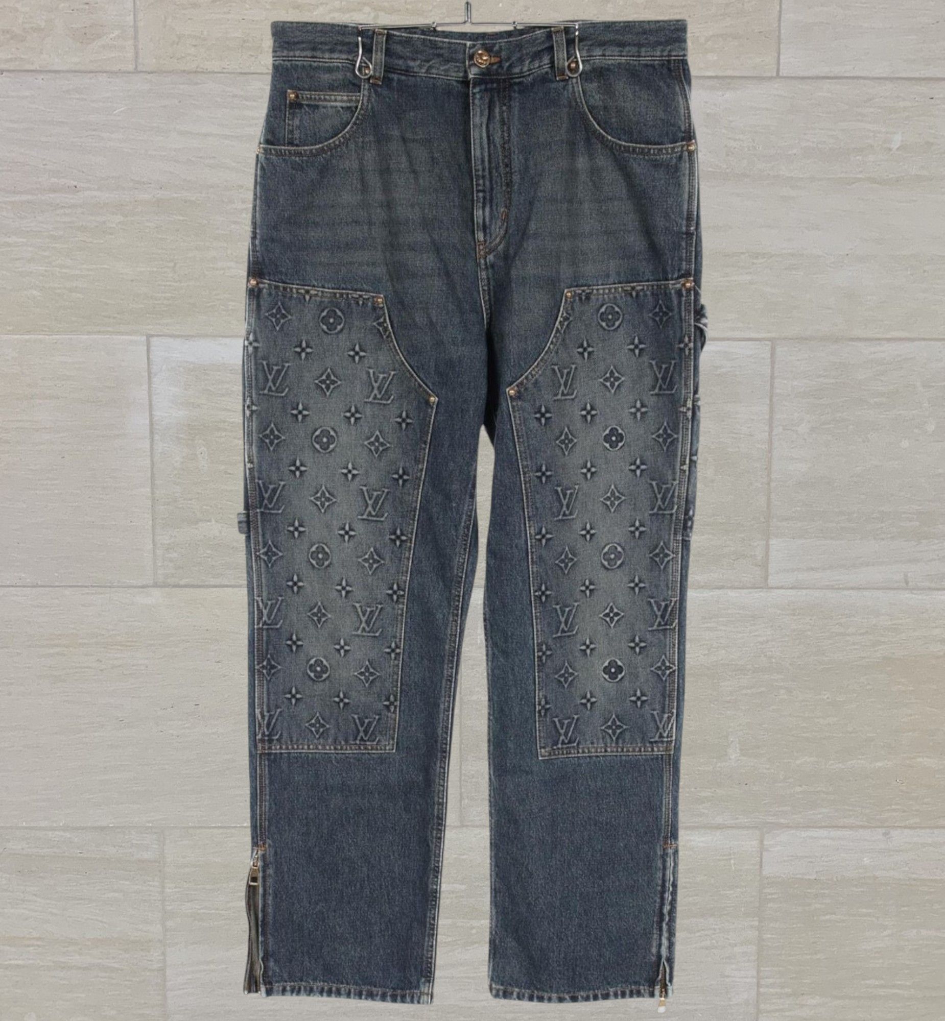 Louis Vuitton Louis Vuitton LV Monogram Carpenter Denim Pants Size US 32 / EU 48 - 1 Thumbnail