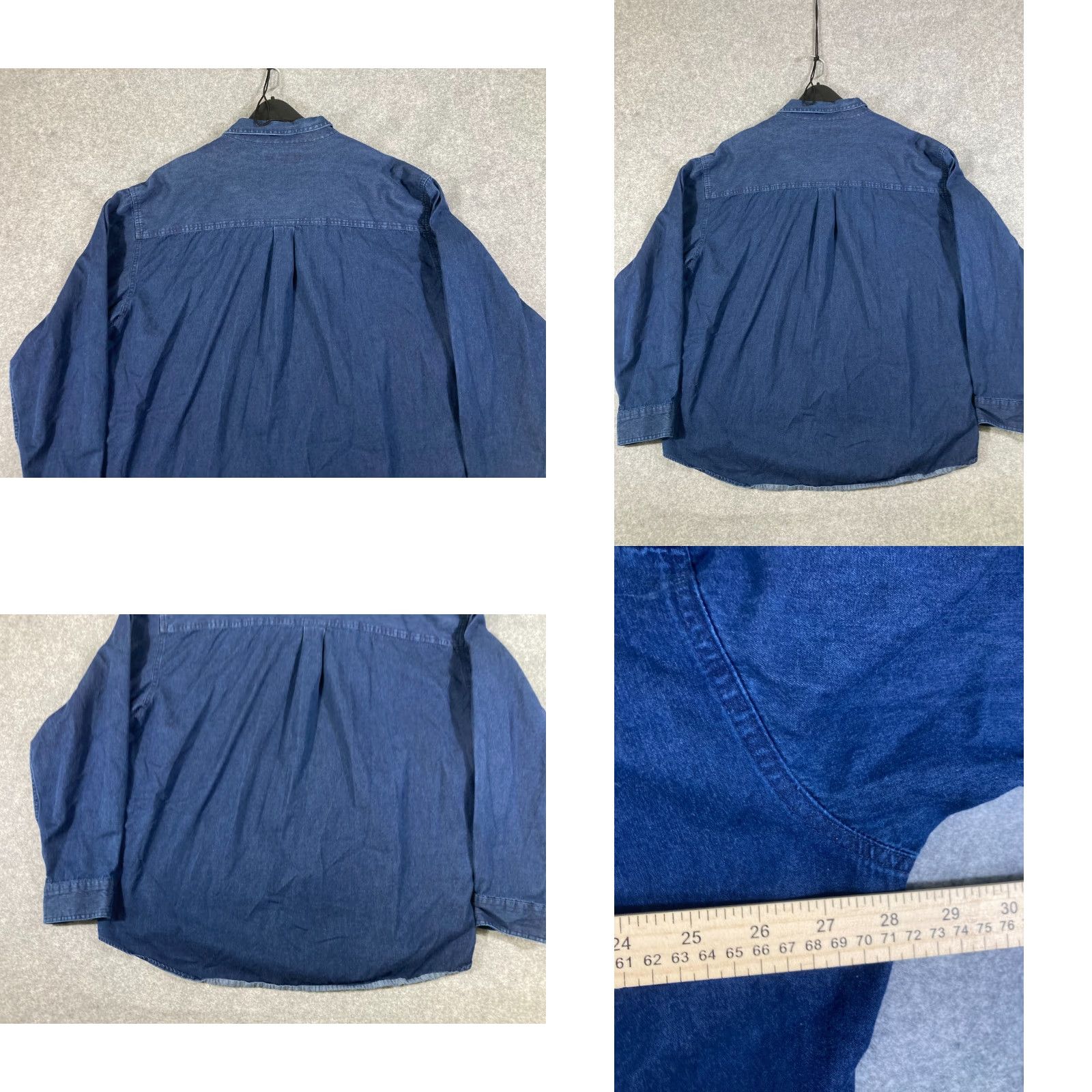 Croft & Barrow Croft & Barrow Button Down Shirt Mens 2XL Indigo Denim Western Long Sleeve Pockets Size US XXL / EU 58 / 5 - 8 Thumbnail