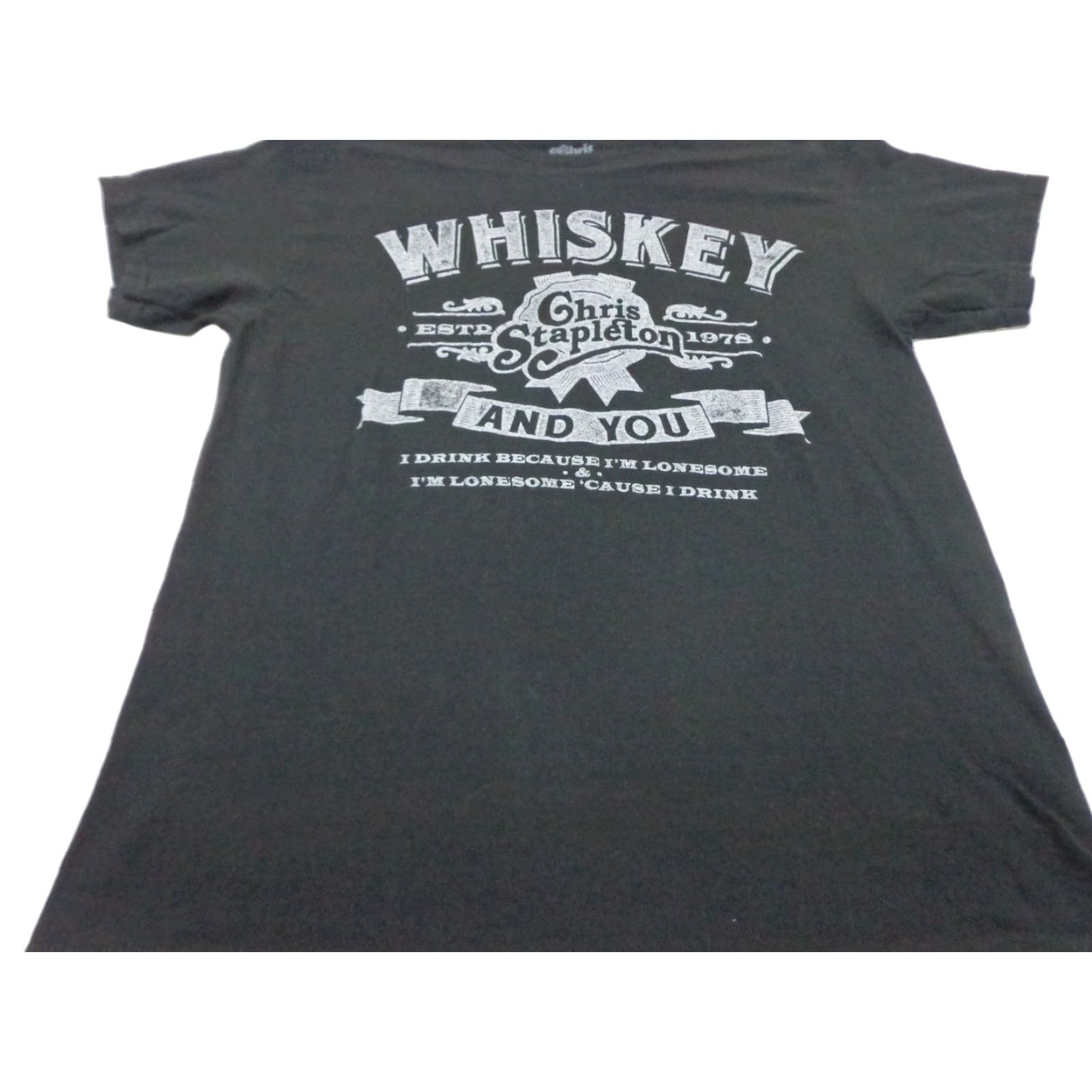 Vintage Chris Stapleton Whiskey And You T Shirt M Men Black Cotton Graphic Short Sleeve Logo Crew Neck Regular Fit Vintage No Size US M / EU 48-50 / 2 - 1 Thumbnail