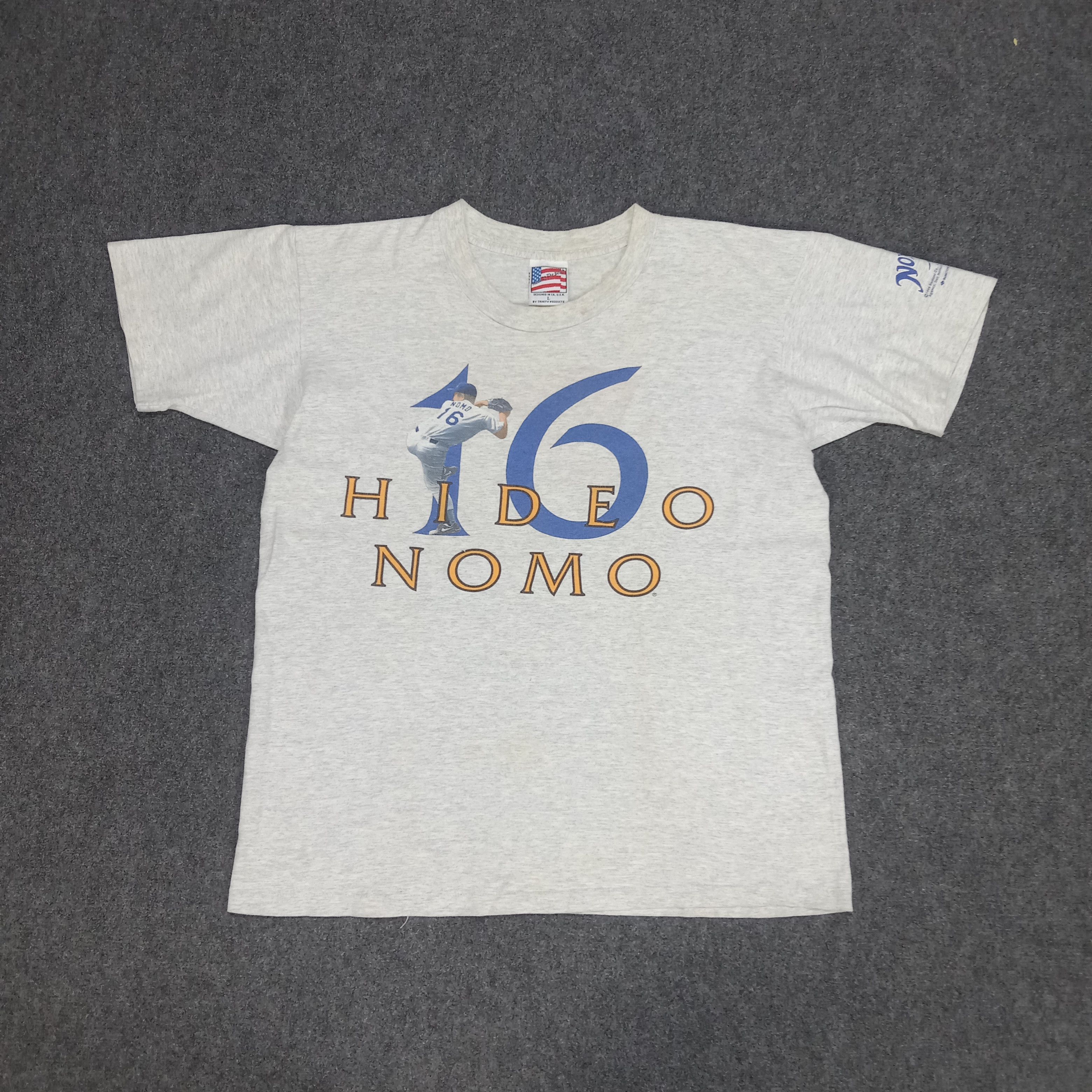 MLB × Vintage Hideo Nomo Los Angeles Dodgers MLB Team Tshirt Size US L / EU 52-54 / 3 - 1 Thumbnail