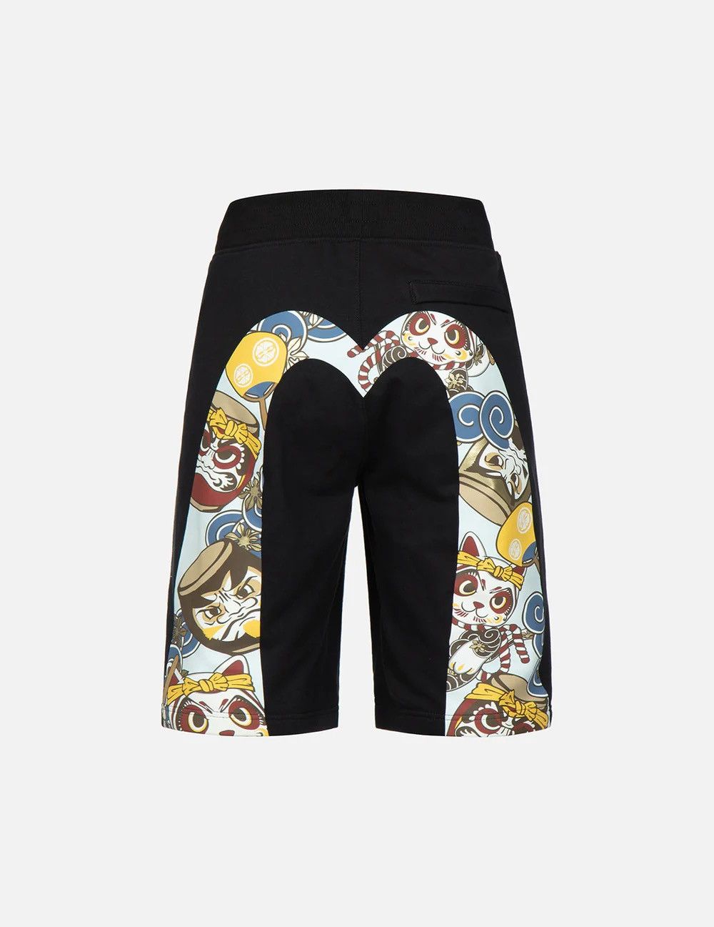 Evisu × Japanese Brand Evisu Lucky cat taiko daruma Daicock print sweat shorts M Size US 32 / EU 48 - 1 Thumbnail