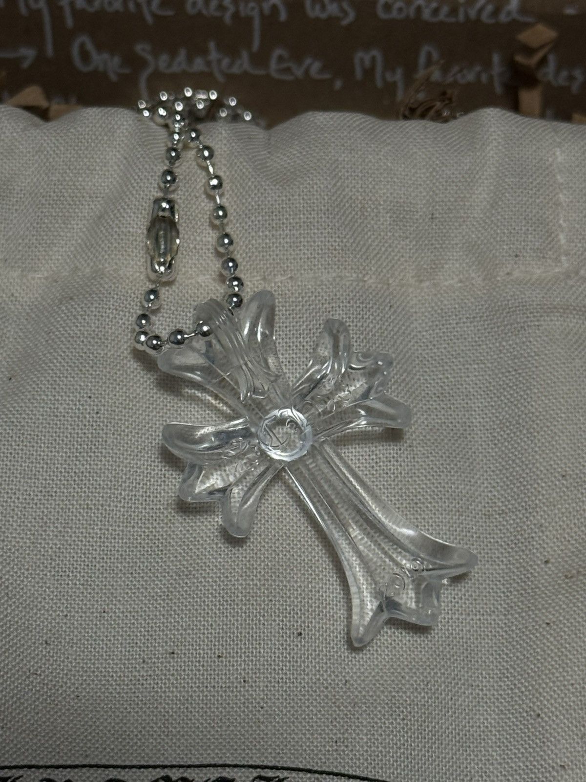 Chrome Hearts Chrome Hearts Silichrome clear cross pendant Size ONE SIZE - 2 Thumbnail