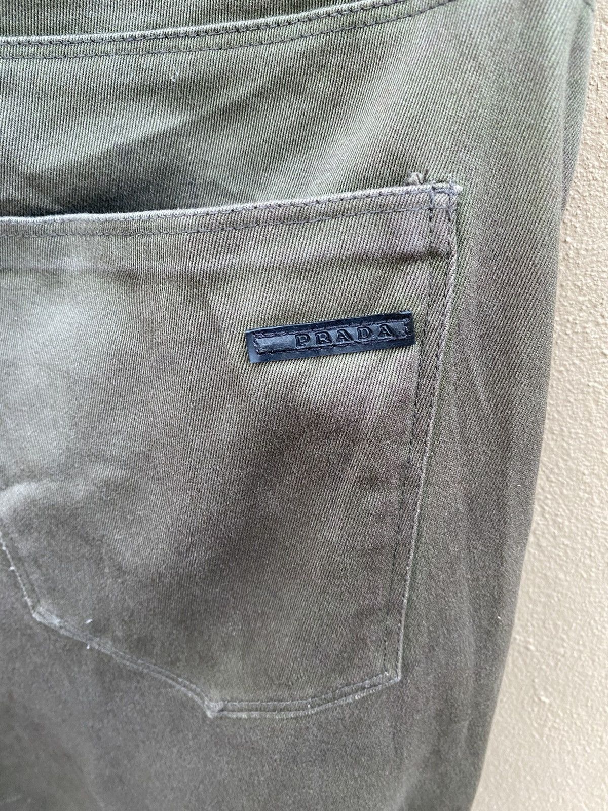 Prada Prada Olive Dirty Pattern Chino Pant Size US 33 - 6 Thumbnail