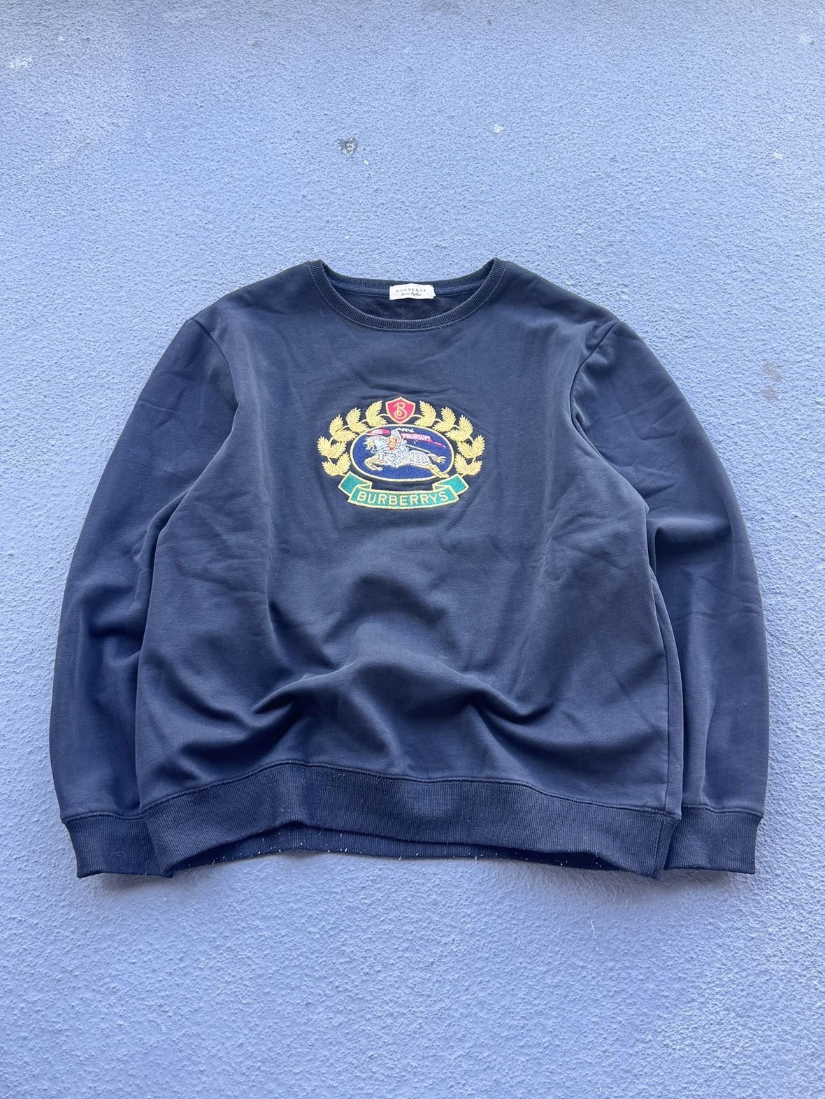 Burberry × Vintage Crazy Rare Authentic Vintage Streetwear Y2K Burberry Sweater Size US L / EU 52-54 / 3 - 1 Thumbnail