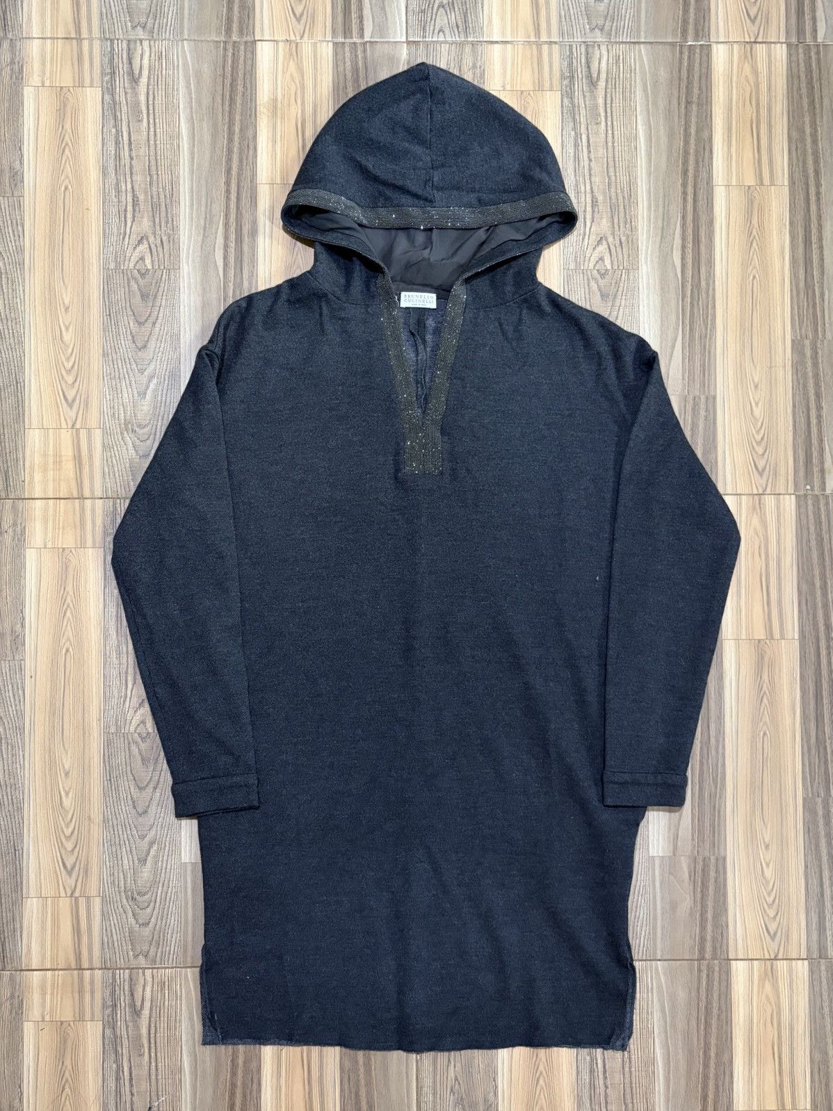 Brunello Cucinelli BRUNELLO CUCINELLI LONG HOODIE Size S / US 4 / IT 40 - 1 Thumbnail
