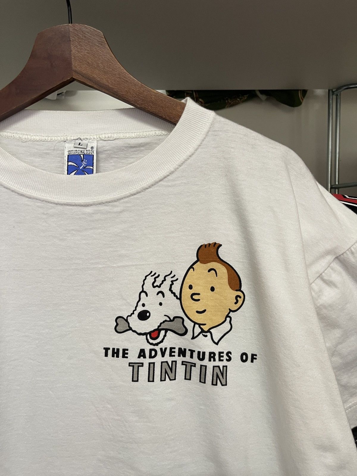 Vintage Vintage 90s The adventures of Tintin Red Rackhams Treasure Size US L / EU 52-54 / 3 - 8 Thumbnail