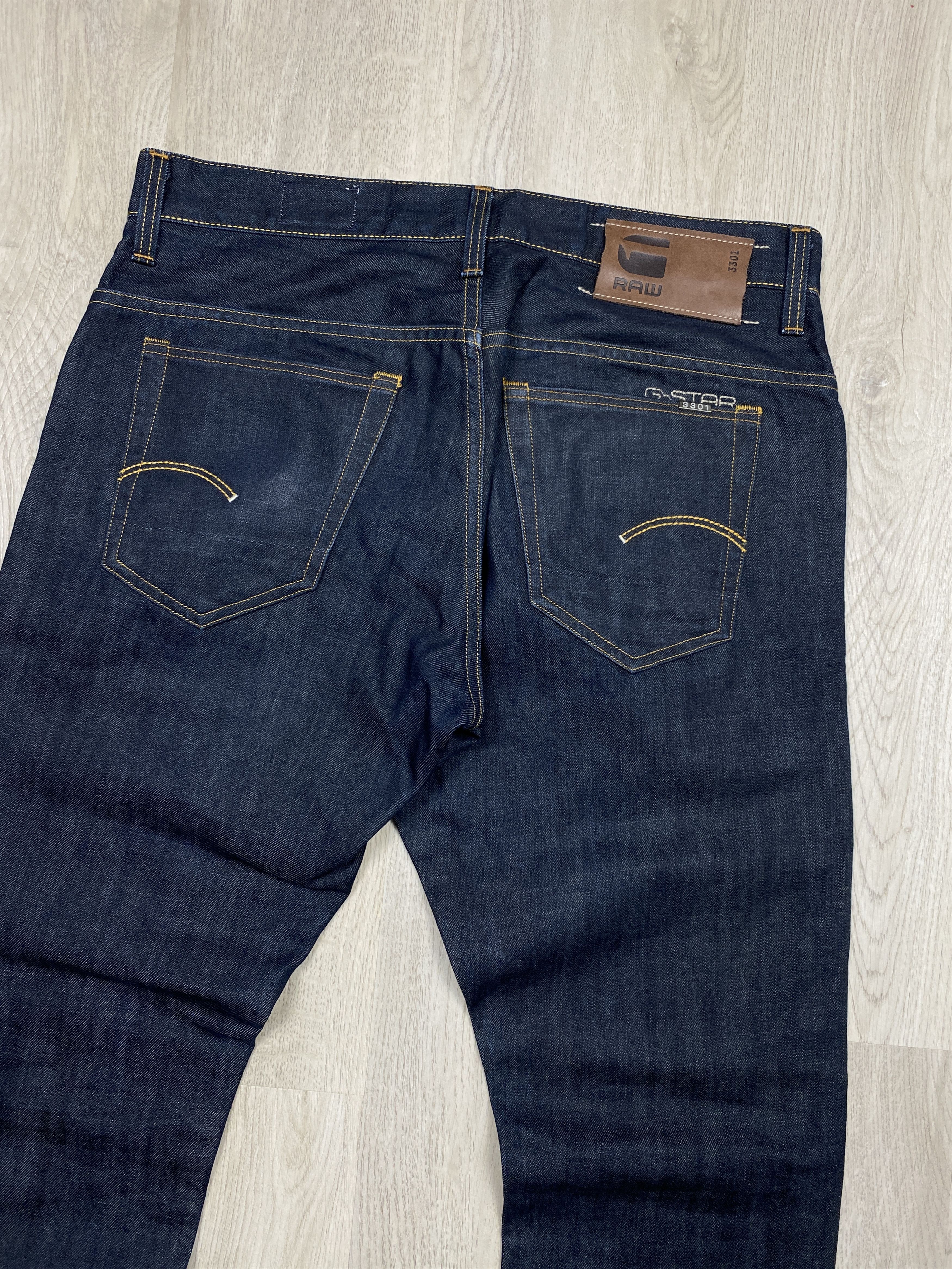 G-Star G Star Raw 3301 Slim Mens Denim Pants Jeans Size US 34 / EU 50 - 8 Thumbnail