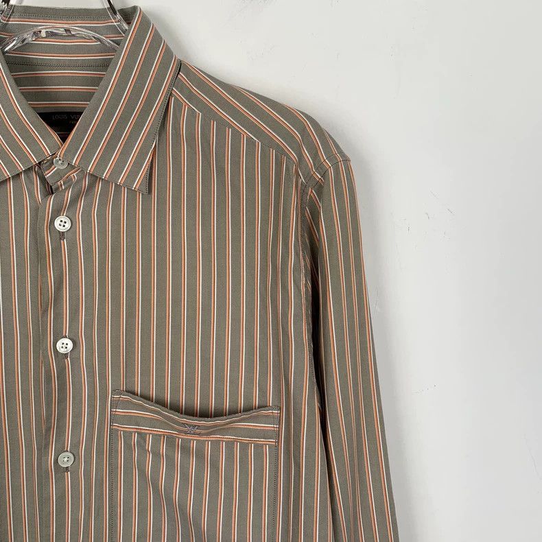 Louis Vuitton Louis Vuitton Brown striped cotton lapel single-breasted l Size US M / EU 48-50 / 2 - 3 Thumbnail