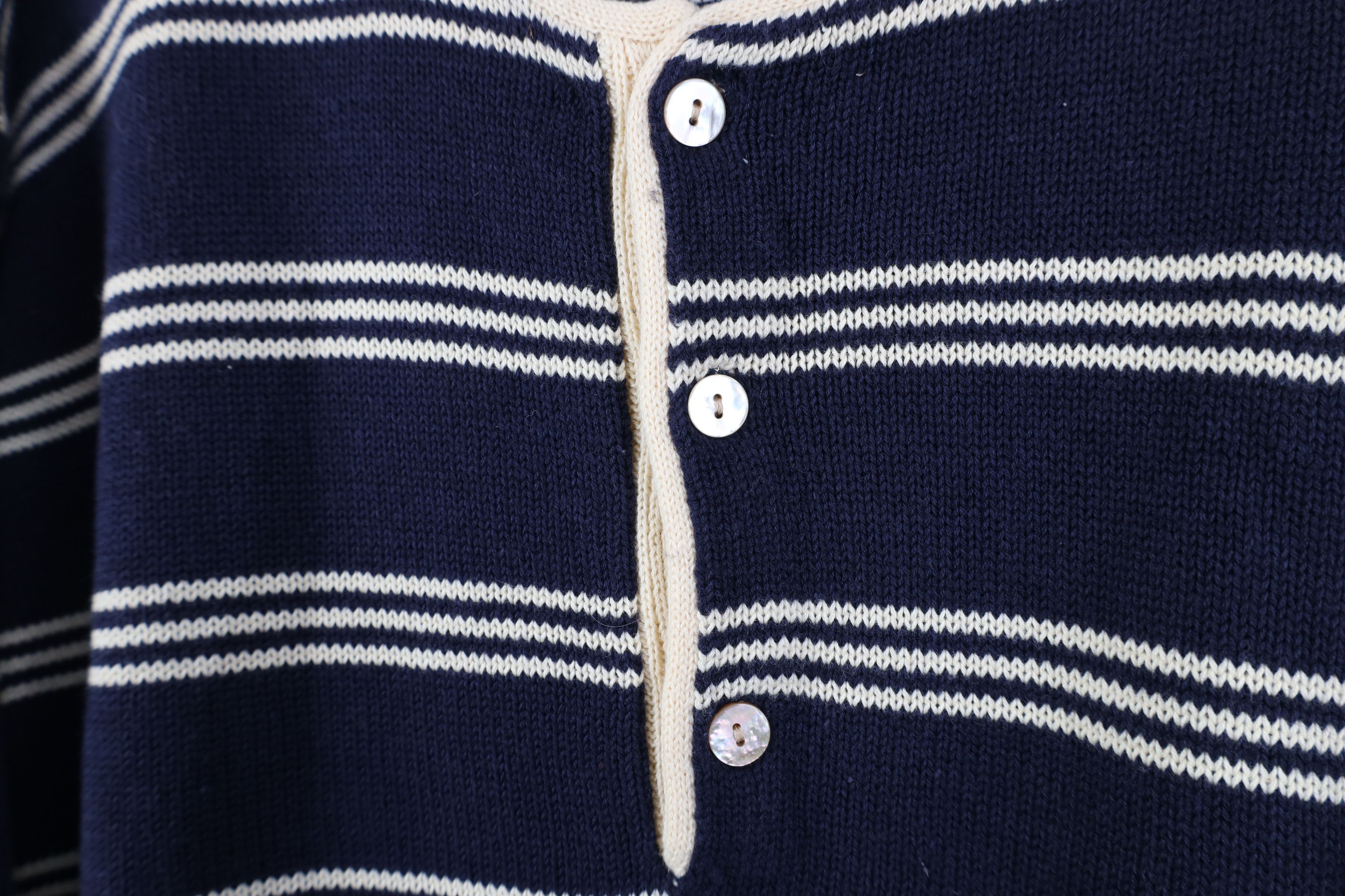 Vintage Deadstock Vintage 90s Streetwear Marled Knit Henley Sweater Size US L / EU 52-54 / 3 - 5 Thumbnail