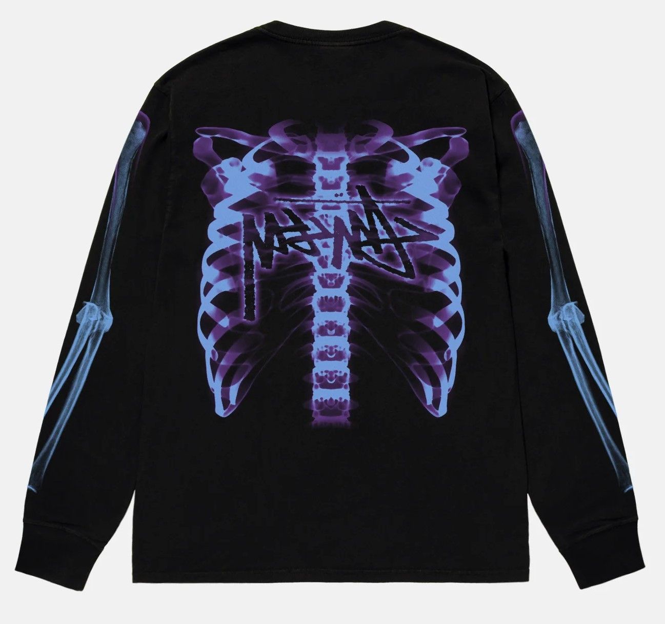 Stussy Stussy RIB CAGE 3M Long Sleeve Tee T-Shirt Black - L - NWT Size US L / EU 52-54 / 3 - 2 Thumbnail