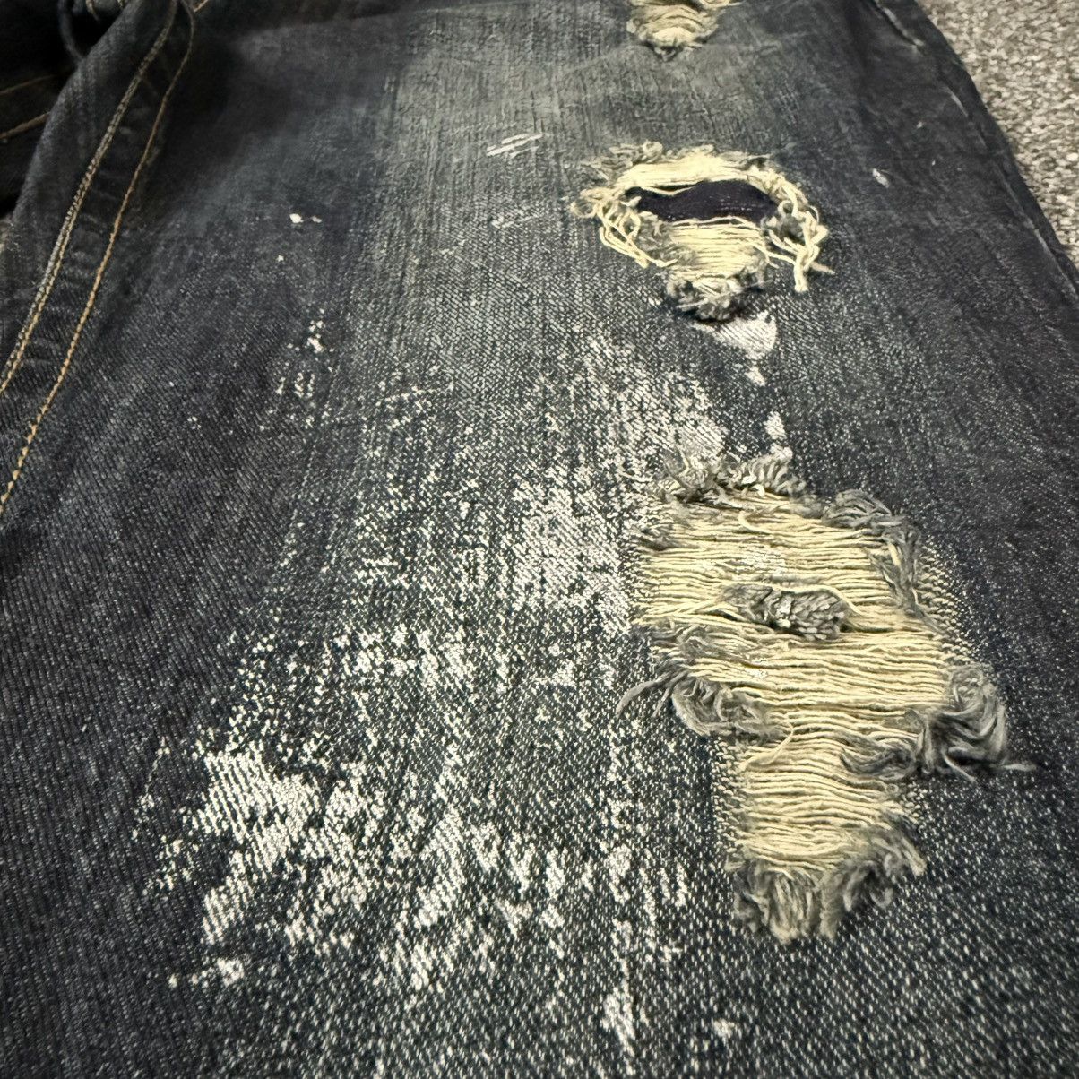 If Six Was Nine 🔥🇯🇵 Japanese Flared Cross Distressed Sorridere Jeans Size US 33 - 6 Thumbnail
