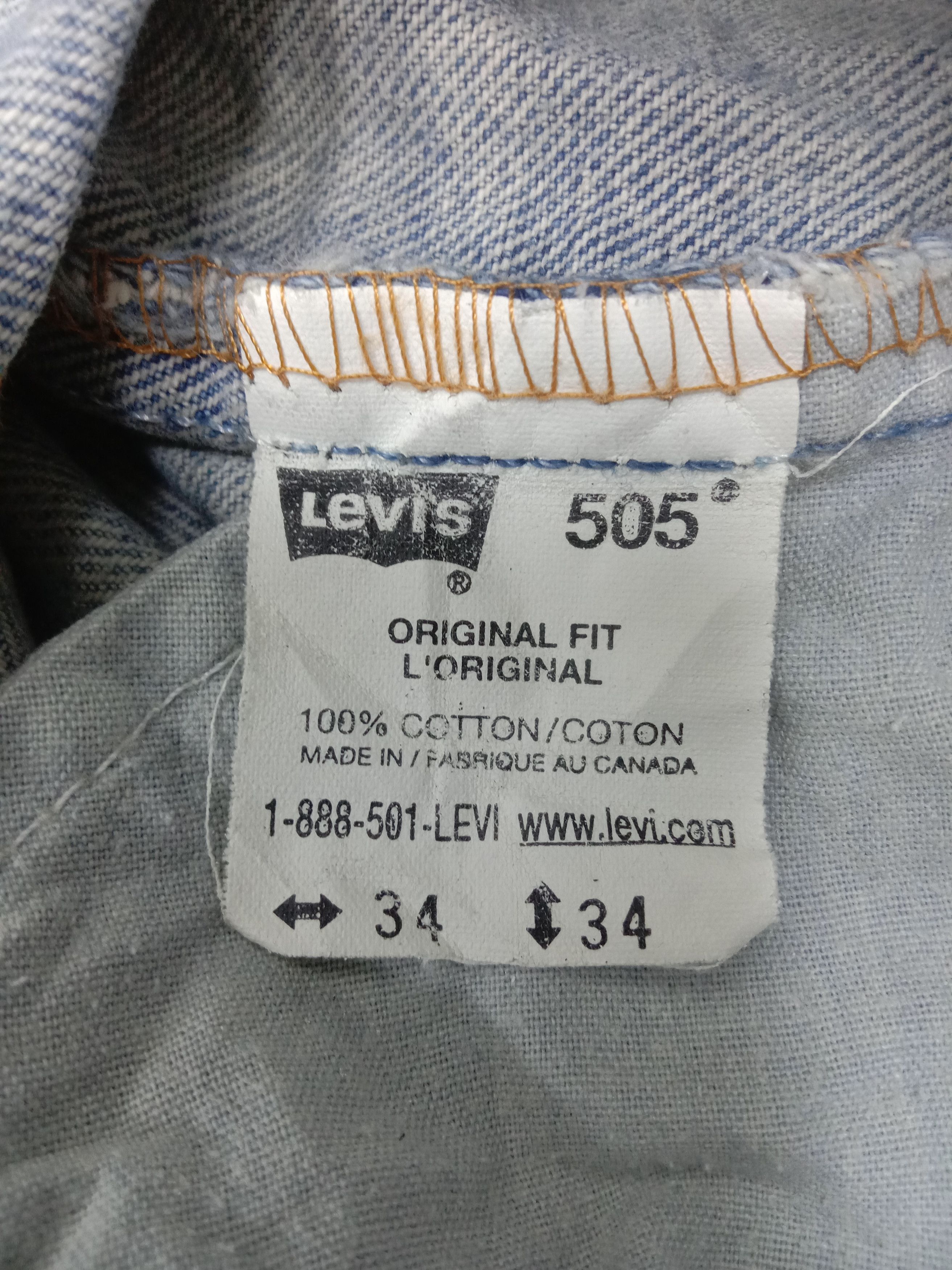 Levi's Vintage Levi's 505 Light Wash Jeans Size US 33 - 12 Thumbnail