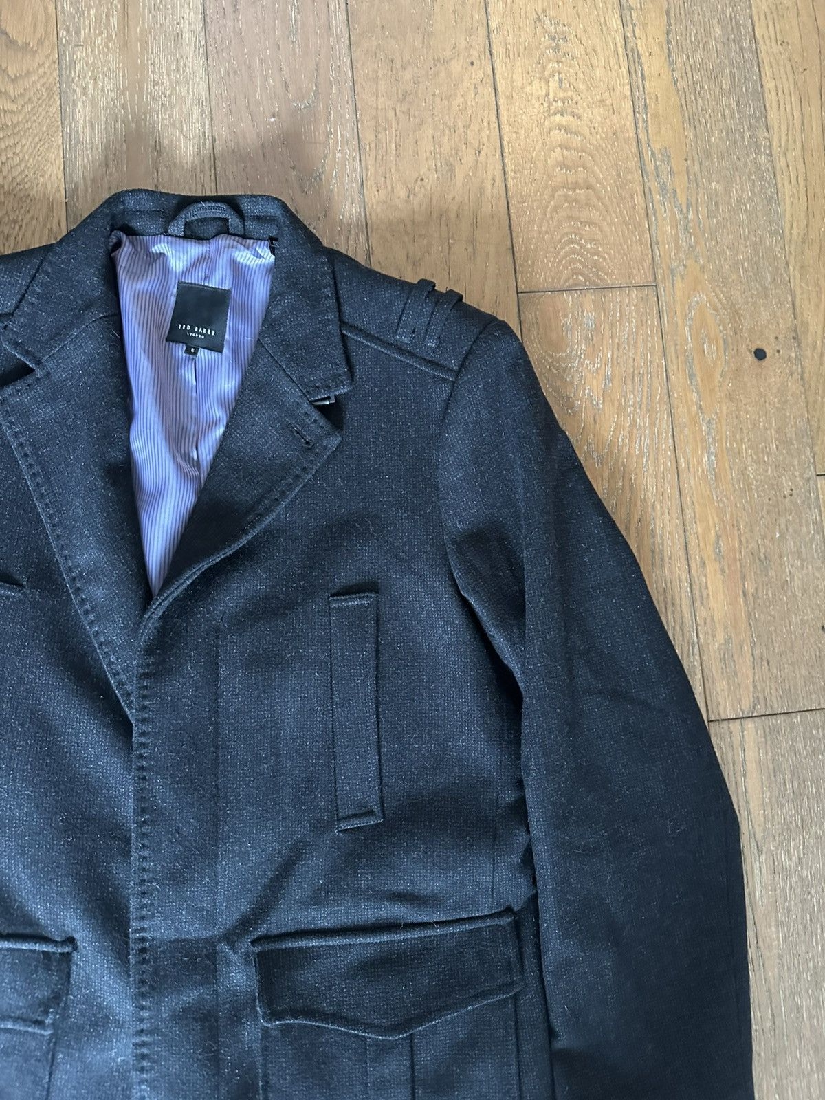 Ted Baker Ted Baker London Wool Field Jacket Size 6 Black Utility Coat Size US XXL / EU 58 / 5 - 3 Thumbnail