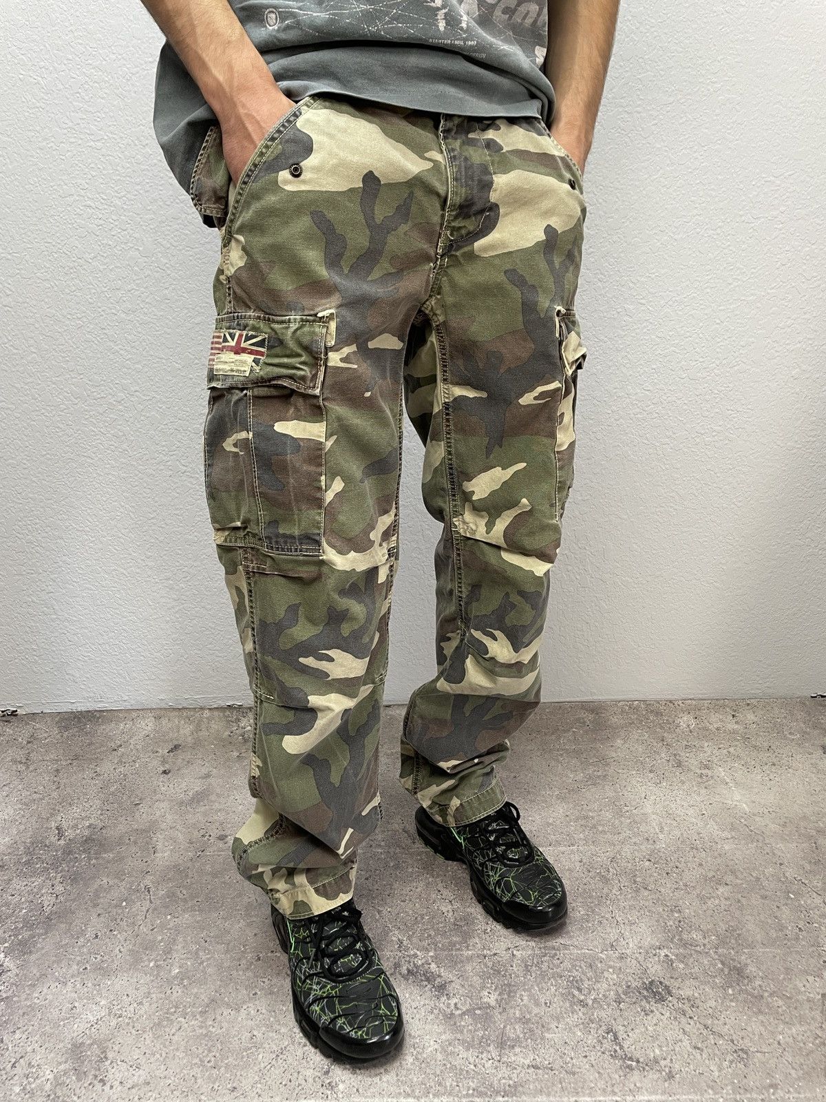 Denim & Supply Ralph Lauren Vintage Polo Ralph Lauren Camo Cargo Pants Y2K Military Size US 32 / EU 48 - 2 Thumbnail