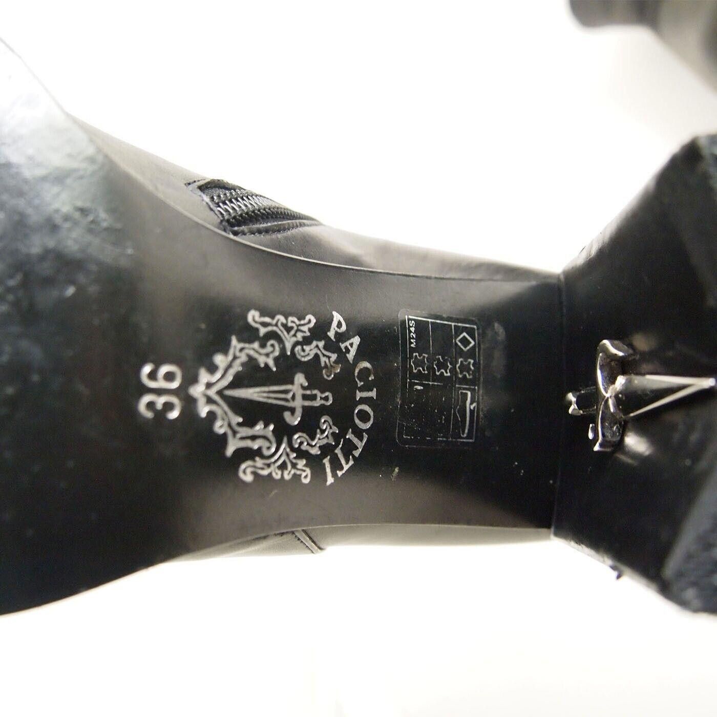 Paciotti Paciotti Square Toe Boots Black Leather Size US 6 EU 36 $660 Size US 6 / IT 36 - 7 Thumbnail