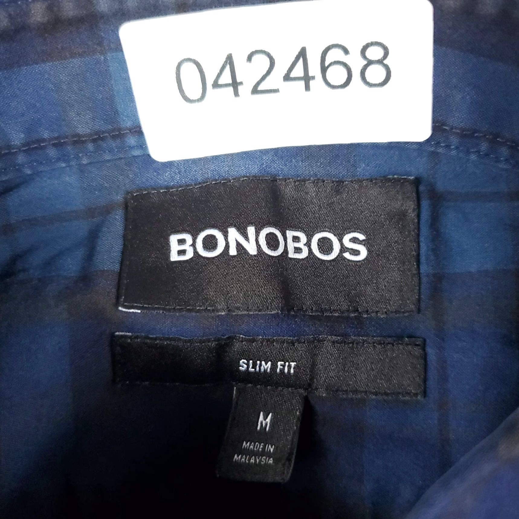 Bonobos Bonobos Shirt Mens Medium Blue Plaid Button-Up Long Sleeve Casual Shirt - Cotton - Regular Fit - Navy/Blue - Button-Down Collar - Men Size US M / EU 48-50 / 2 - 6 Thumbnail