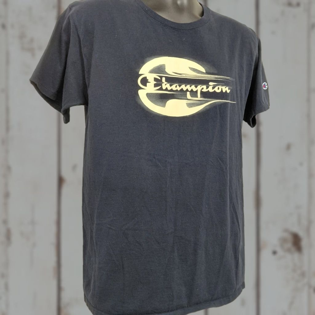 Champion Champion T shirt Men's Medium Blue Short Sleeve 100% Cotton Logo Graphic Classic 90s Sports Cars Captain America Free! Size US M / EU 48-50 / 2 - 1 Thumbnail