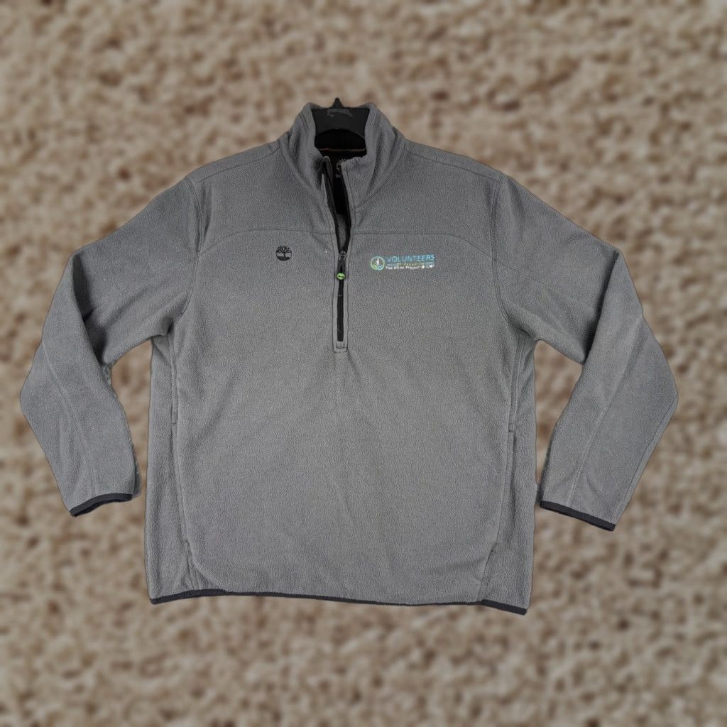 Timberland Timberland Mens Sweater Large Gray 1/4 Zip Polyester Fleece Mock Neck Embroidered Logo Size US L / EU 52-54 / 3 - 1 Thumbnail