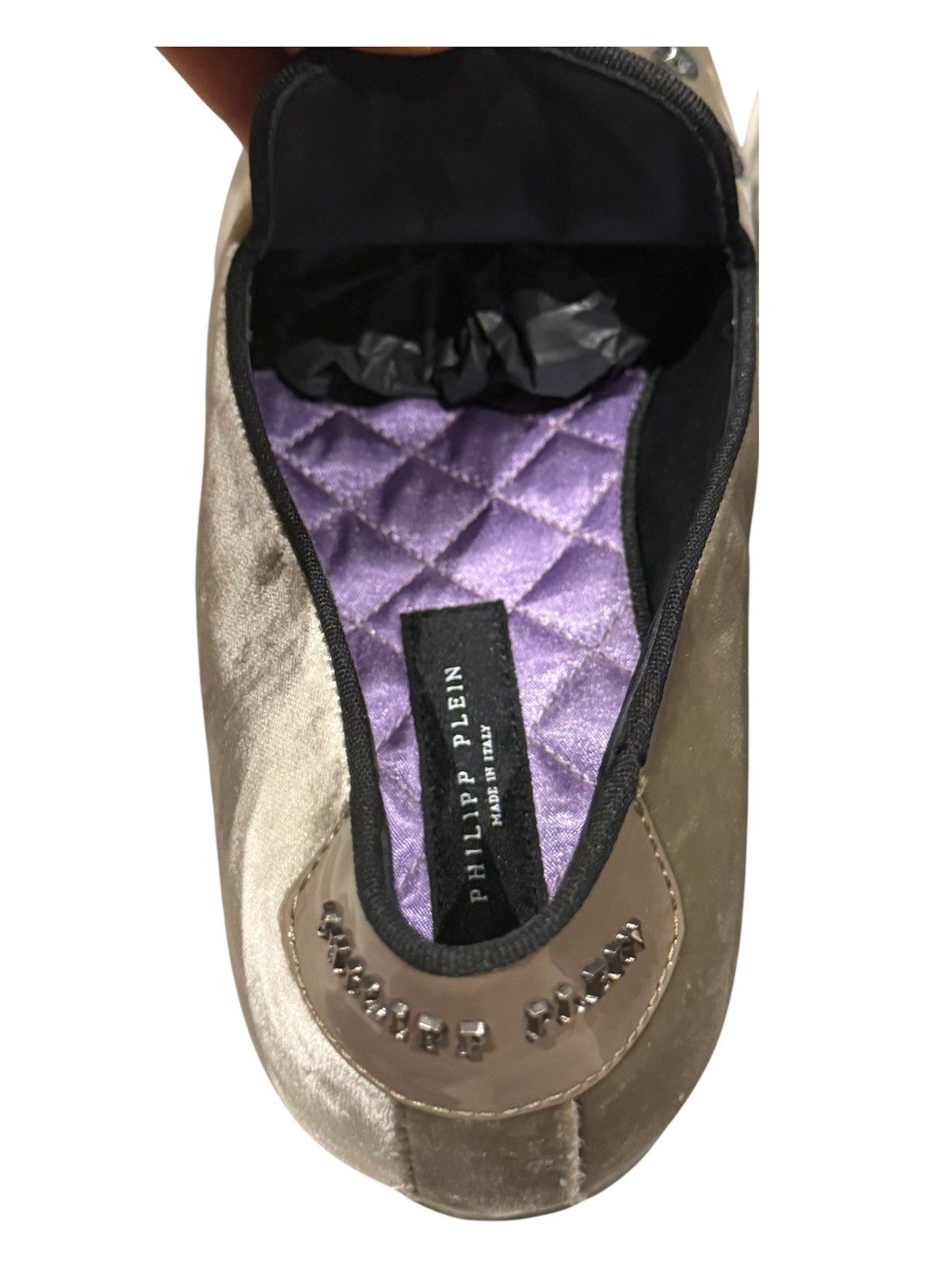 Philipp Plein Philipp Plein Velvet Slip On Loafers With Rhinestones Size US 9 / EU 42 - 4 Thumbnail