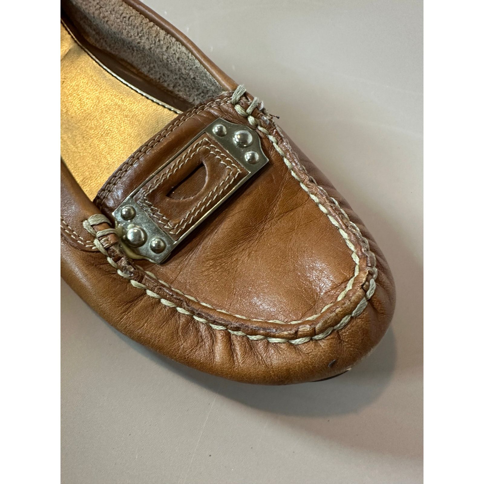 Franco Sarto Franco Sarto Kaiser Penny Loafers Women's 8 Leather Brown Size US 8 / IT 38 - 5 Thumbnail