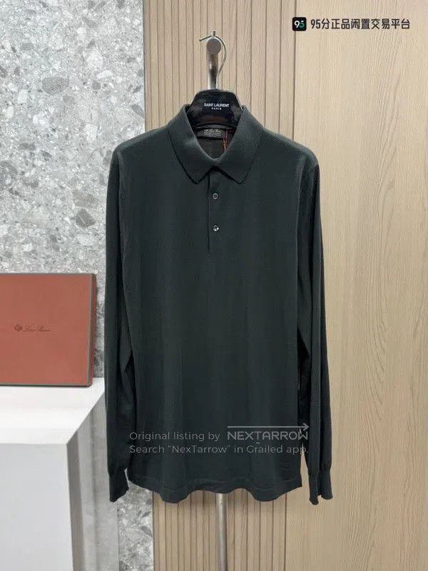 Loro Piana Loro Piana Men's 12 Micron Wool Knit Polo Shirt. Size US M / EU 48-50 / 2 - 1 Thumbnail