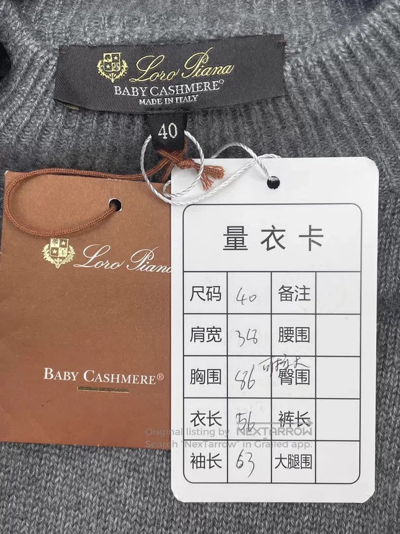 Loro Piana Loro Piana Gray basic cashmere sweater. Size XS / US 0-2 / IT 36-38 - 5 Thumbnail
