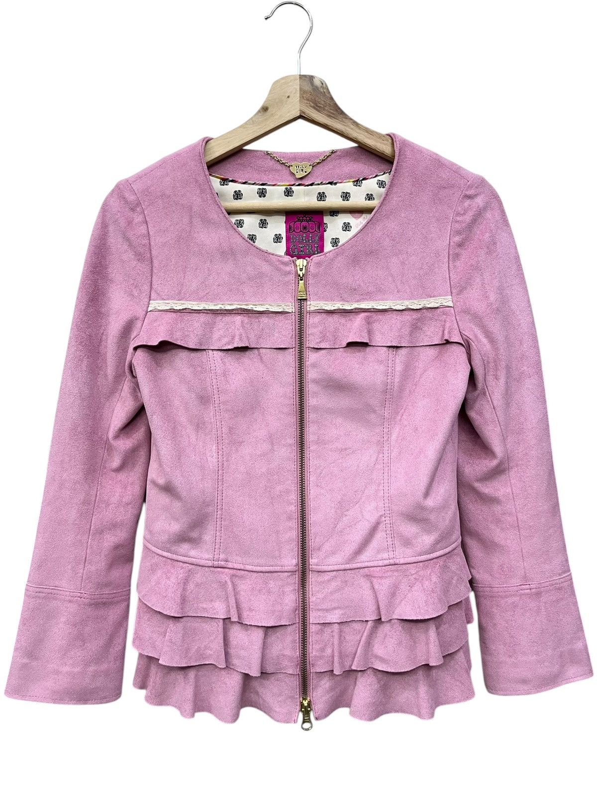 Anna Sui Dolly Girl by Anna Sui Frill Ruffle FauxSuede Jacket Archive Size XS / US 0-2 / IT 36-38 - 1 Thumbnail