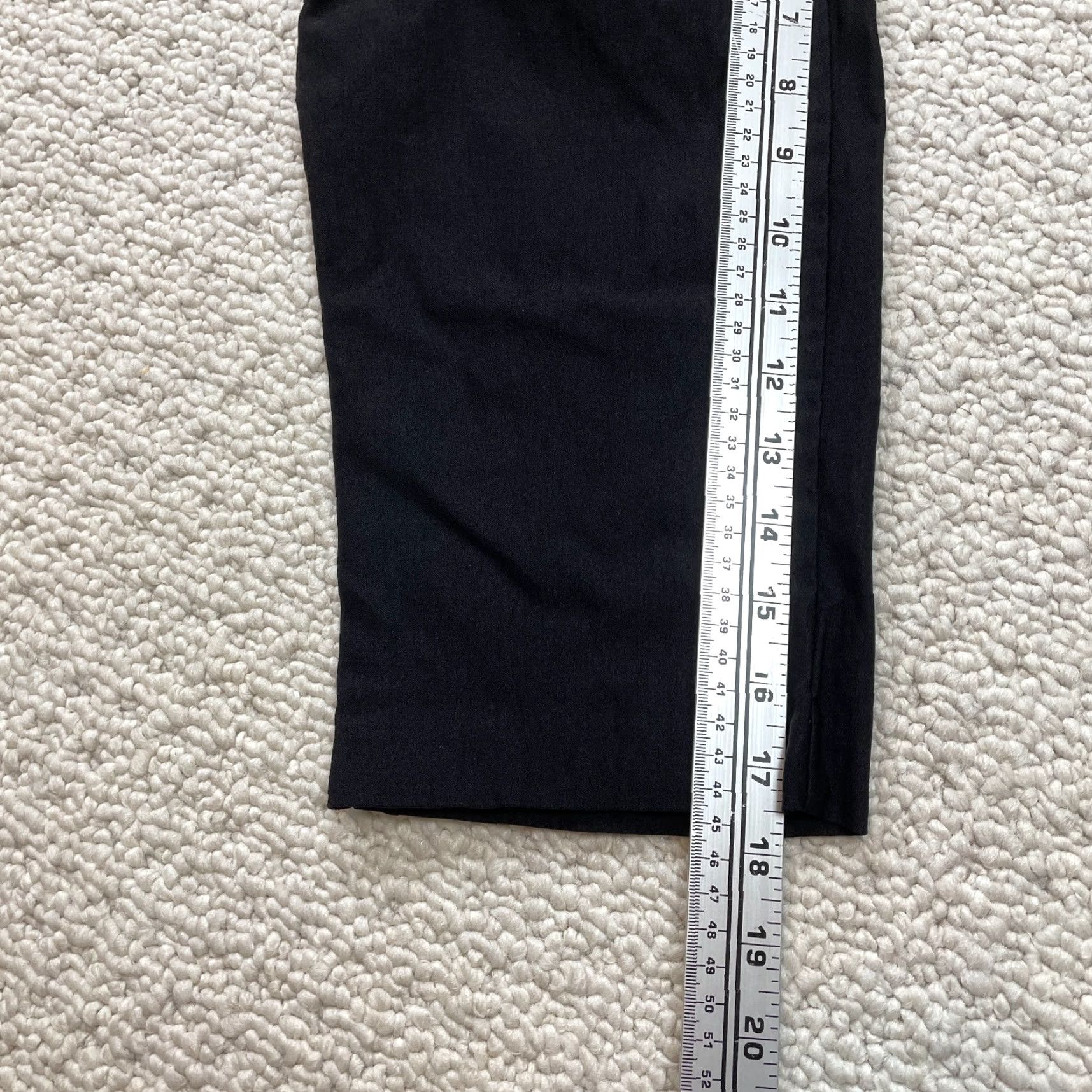 Vintage A.B.N Capri Pants Womens 8 Black Nylon Rayon Spandex Stretch Solid Capris Cropped Capris Regular Fit Womens Size 30" / US 8 / IT 44 - 3 Thumbnail