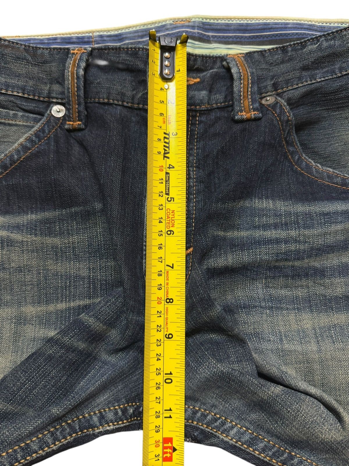 Edwin Vintage 90s Edwin XV Blue Faded Wash Whiskers Straight Leg Size US 34 / EU 50 - 14 Thumbnail