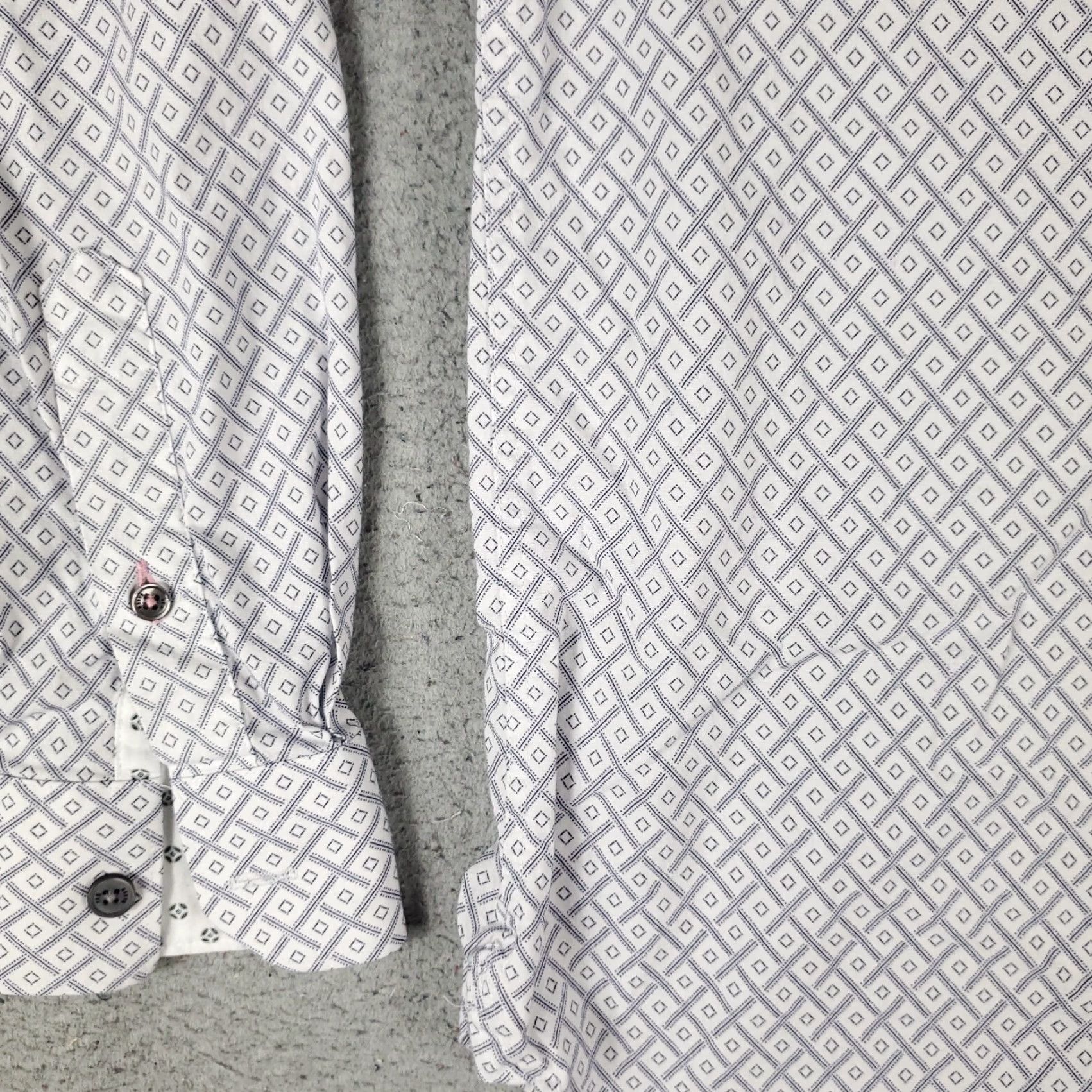 Ted Baker Ted Baker Shirt Gray Geometric Button Up Long Sleeve Adult Size 3 Mens Size US S / EU 44-46 / 1 - 3 Thumbnail