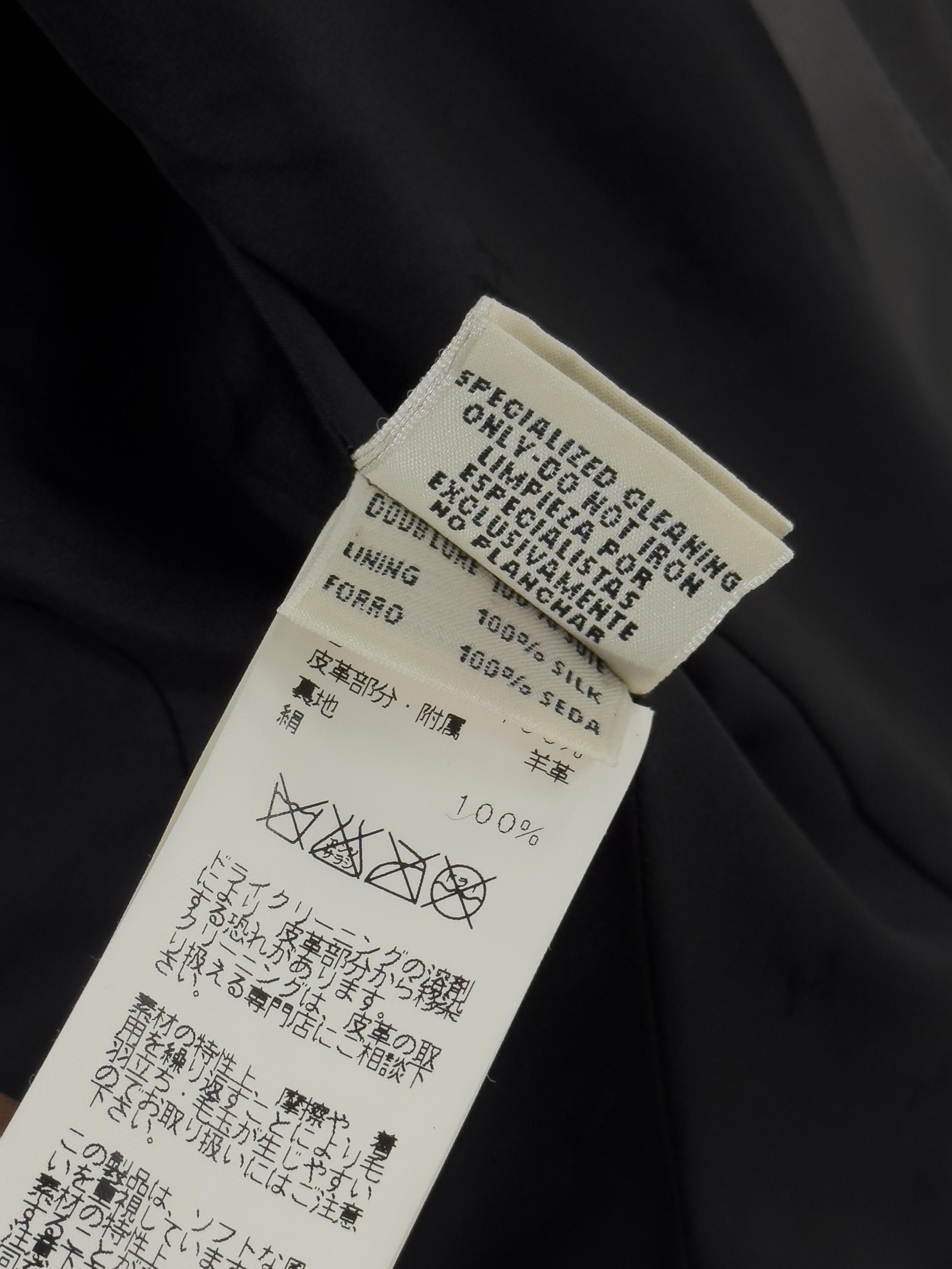 Hermes HERMÈS Wool & Leather Jacket with Silk Lining Size XS / US 0-2 / IT 36-38 - 10 Thumbnail