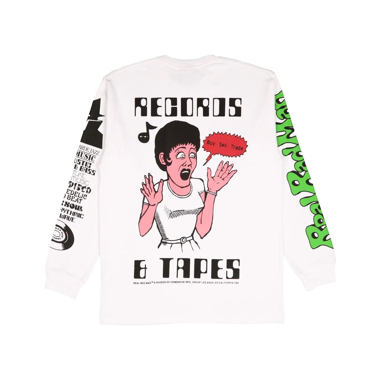Real Bad Man Real Bad Man Records and Tapes Long Sleeve Tee [Size Medium] Size US M / EU 48-50 / 2 - 1 Thumbnail