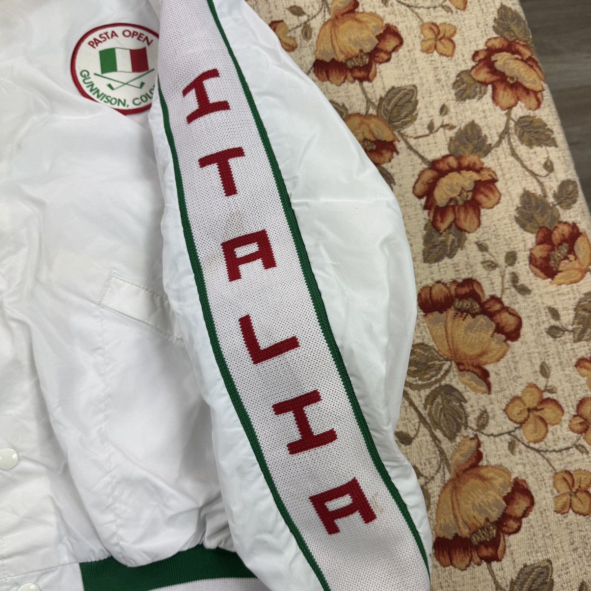 Vintage King Louie Golf Club Pro Fit Nylon White Bomber Jacket 80s Size US L / EU 52-54 / 3 - 4 Thumbnail