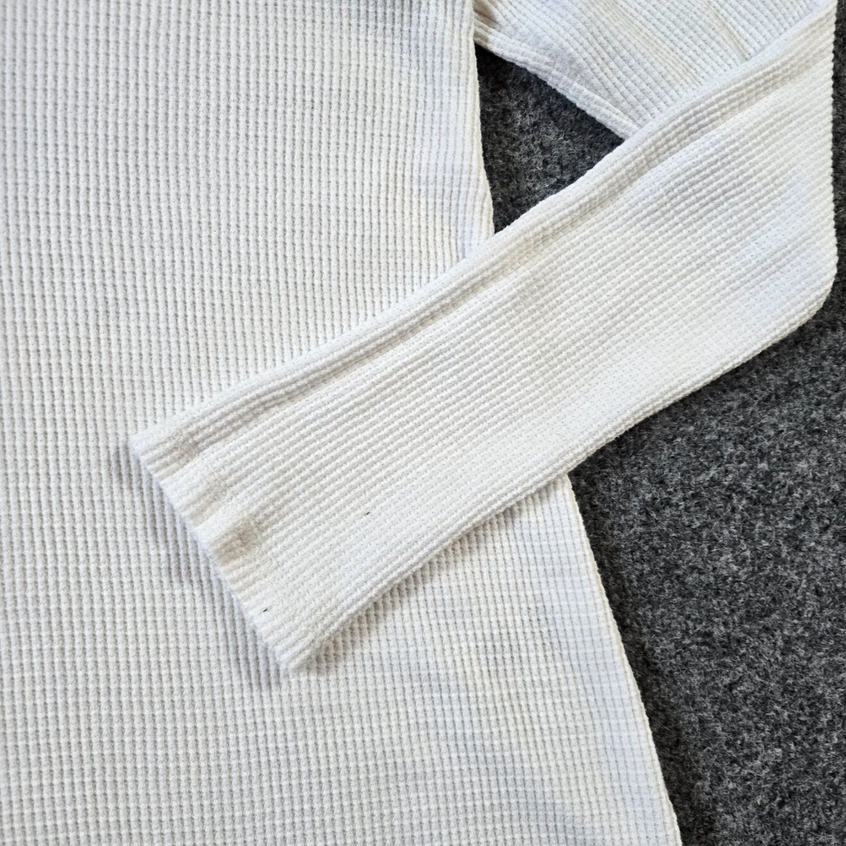 Anthropologie T.La Anthropologie Top Womens Medium White Thermal Waffle Knit Lounge Casual Tee Size M / US 6-8 / IT 42-44 - 3 Thumbnail