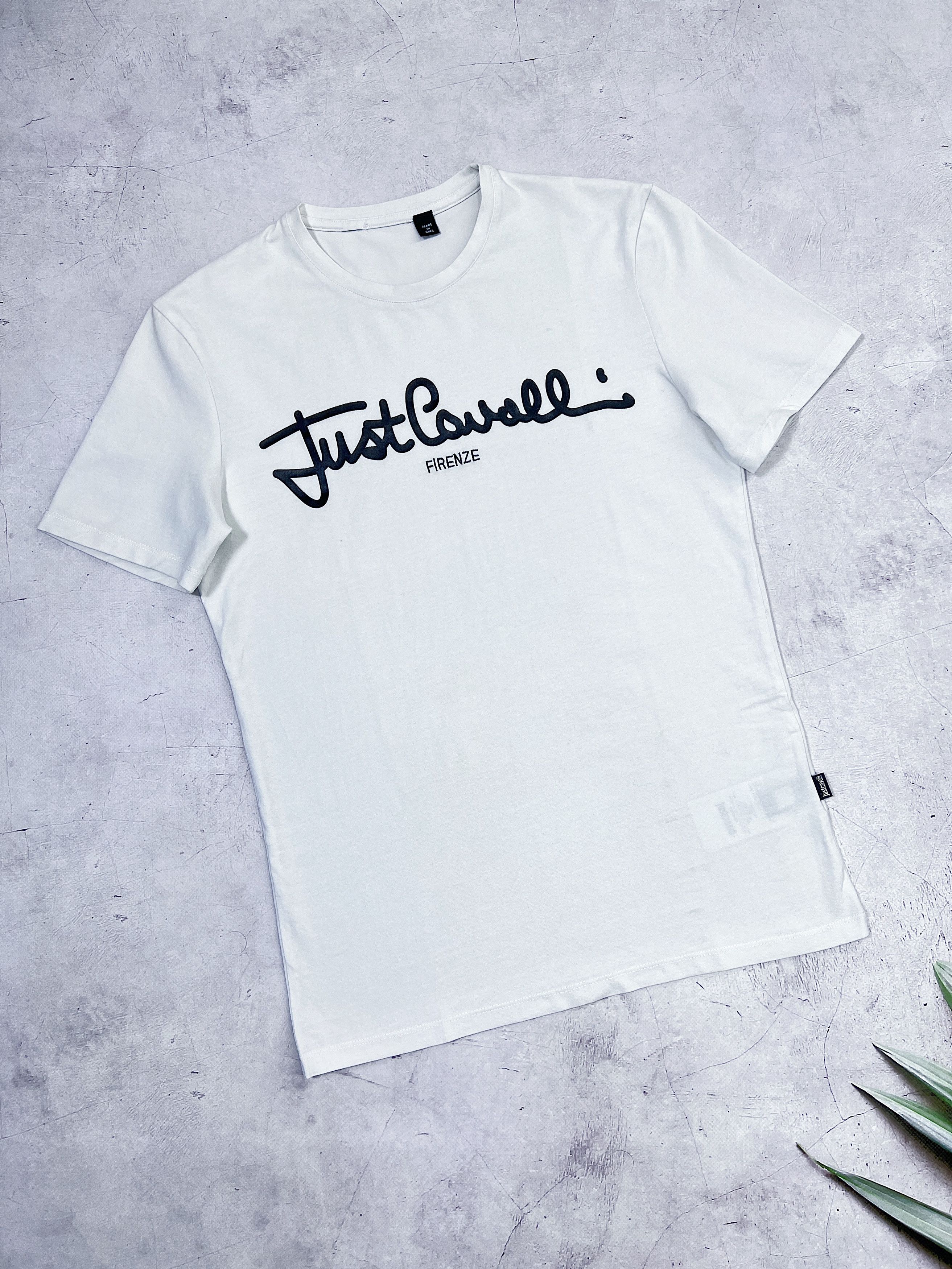 Just Cavalli Just Cavalli T-Shirt Firenze Logo White Size US XS / EU 42 / 0 - 1 Thumbnail