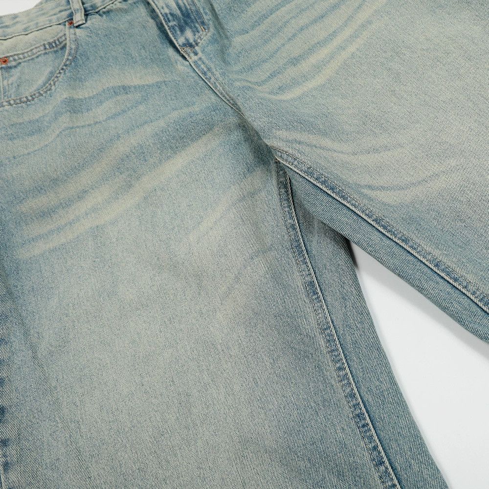Vintage Men's street loose washed simple versatile scimitar jeans Size US 32 / EU 48 - 4 Thumbnail