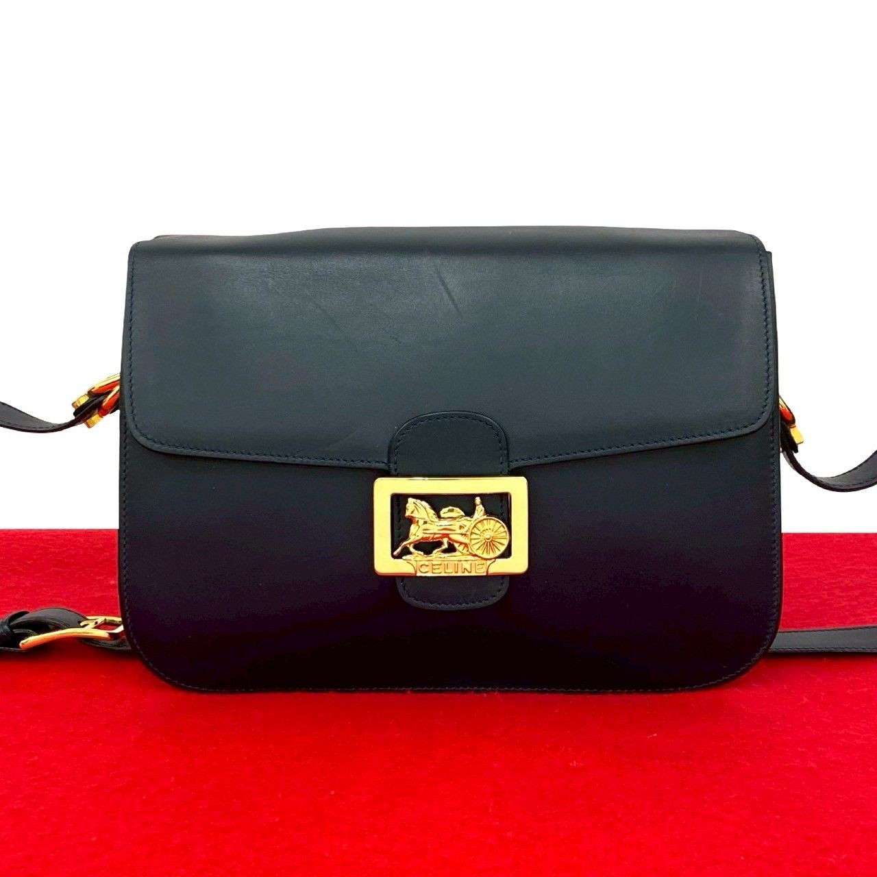 Celine Celine Celine Carriage Hardware Calf Leather Shoulder Bag Leather Shoulder Bag DUTY FREE for USA Size ONE SIZE - 1 Thumbnail