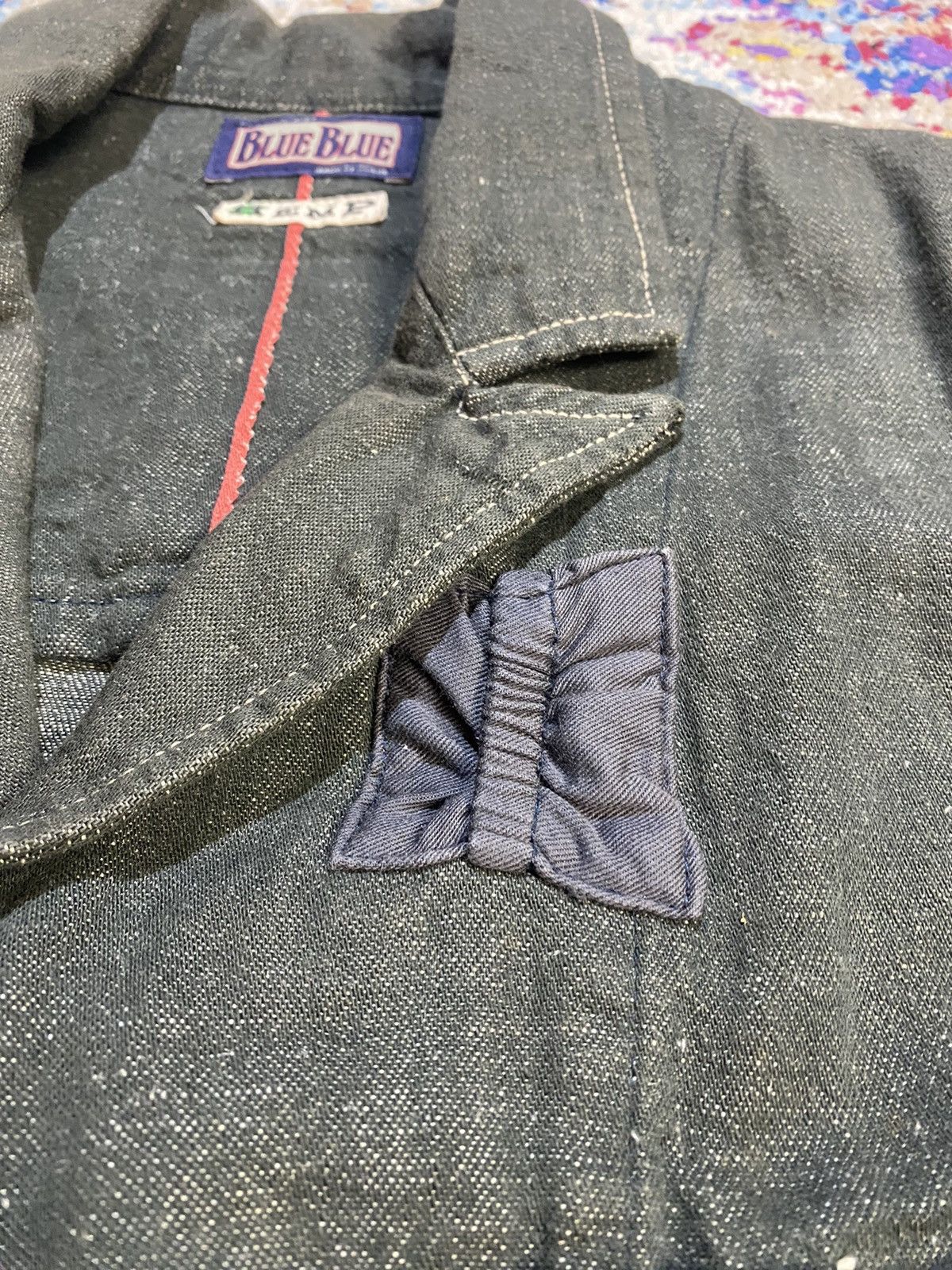 HOLLYWOOD RANCH MARKET × Vintage Blue Blue Hemp Selvedge Easy Light Denim Work Jackets Size US S / EU 44-46 / 1 - 6 Thumbnail