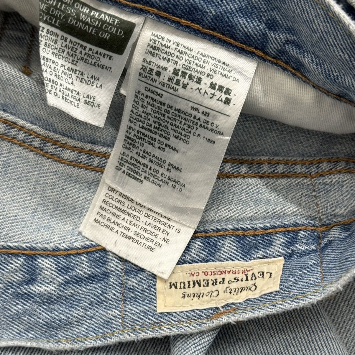 Levi's Levis 551 Big E Hemp Repaired Denim Pants Size US 35 - 17 Thumbnail