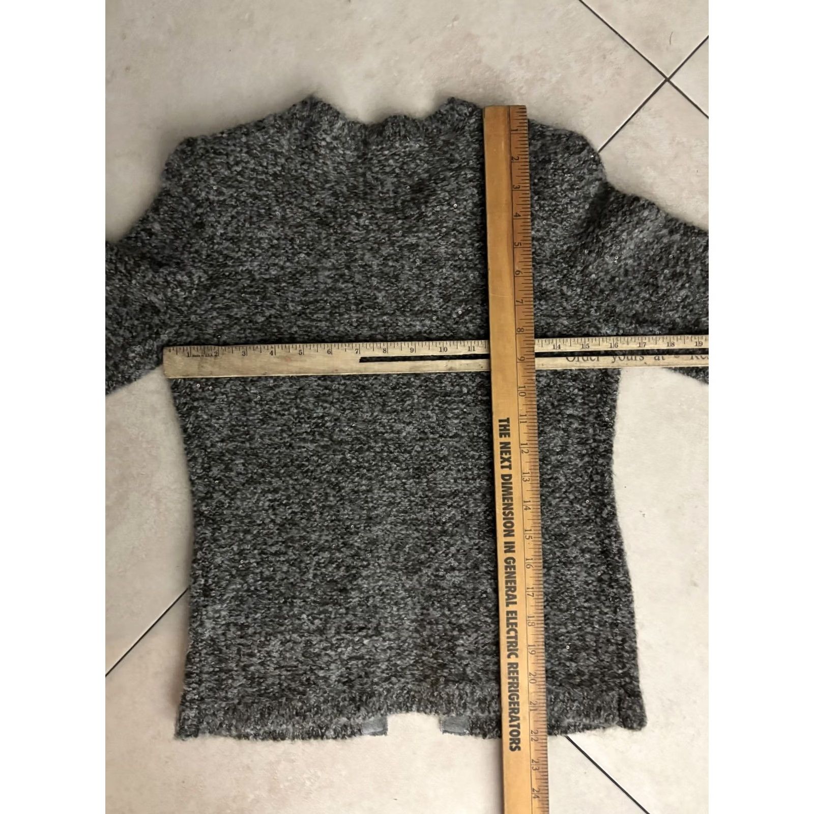 Banana Republic Banana Republic Sweater Cardigan Womens XS Gray Open Knit Sequin Pockets Casual Party/Cocktail Knit Style Sparkle 90s Size XS / US 0-2 / IT 36-38 - 7 Thumbnail