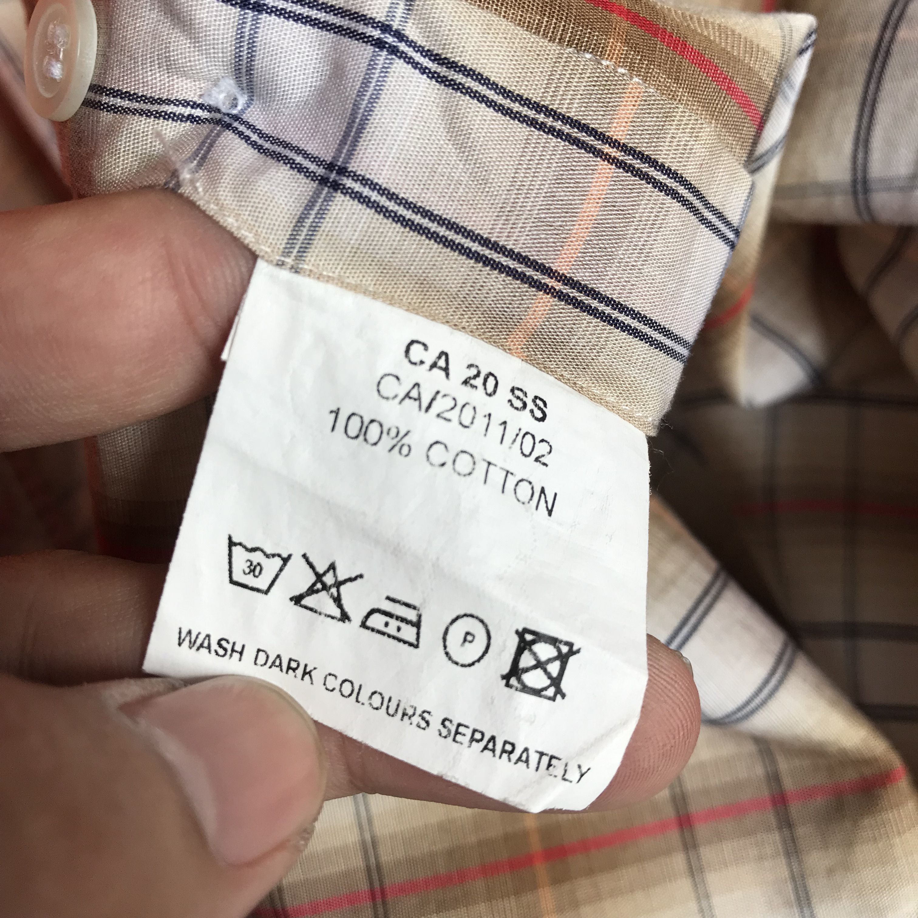 Other Jump The Gun tan red stripes shirt 3 fingers colar mod Size US S / EU 44-46 / 1 - 6 Thumbnail
