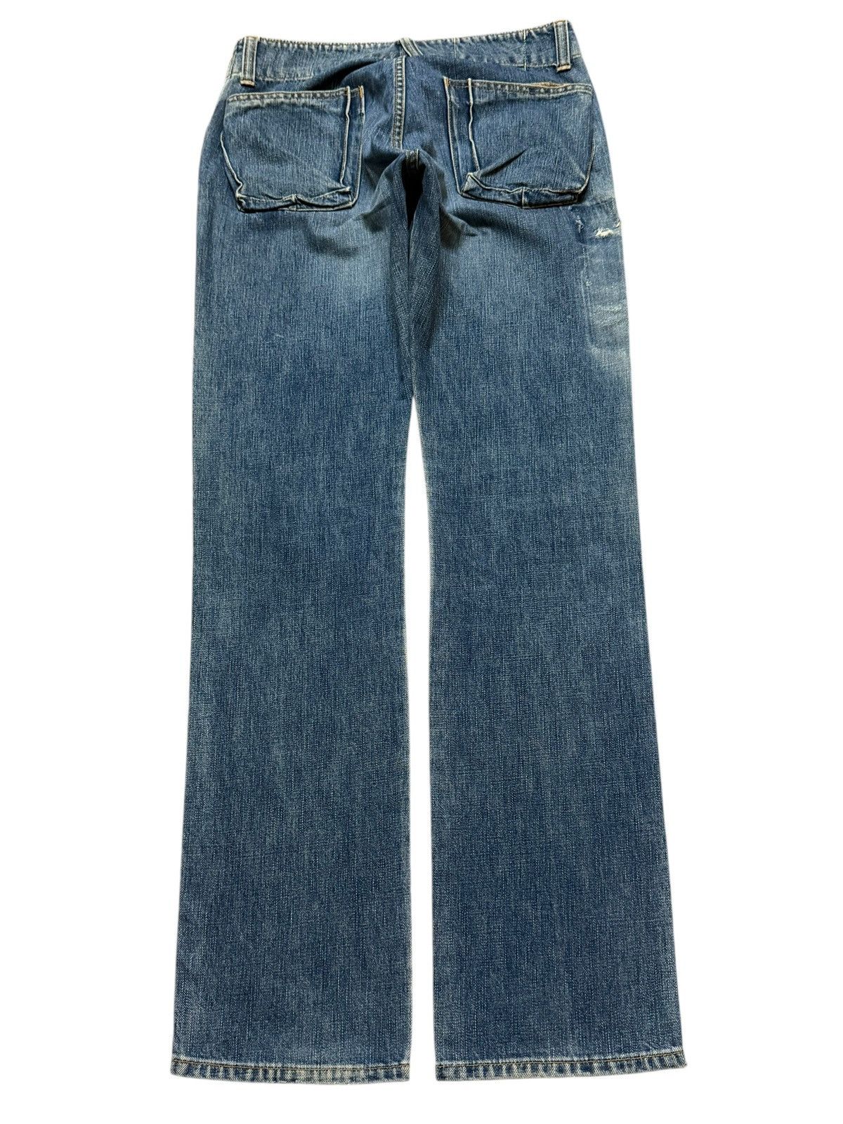 Johnbull Vintage 90s Japan Johnbull Blue Faded Wash Whisker Style Size US 30 / EU 46 - 2 Thumbnail