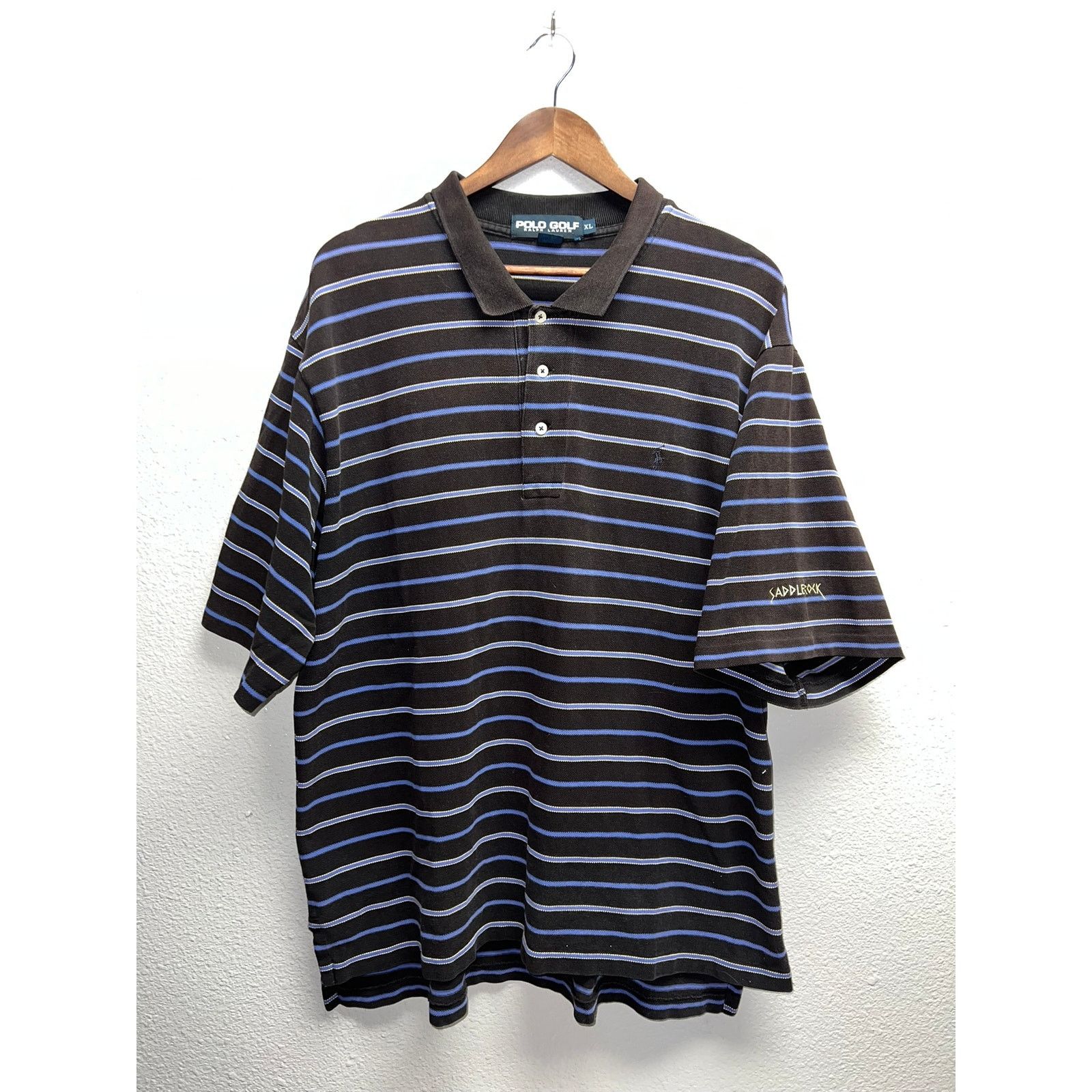 Vintage Ralph Lauren Golf Polo Shirt Black Purple Saddlerock XL Size US XL / EU 56 / 4 - 1 Thumbnail