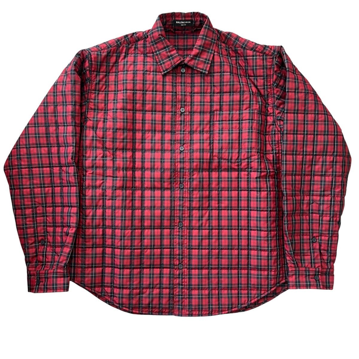 Balenciaga BALENCIAGA SS2022 Quilted Tartan Oversized Shirt Jacket Size US S / EU 44-46 / 1 - 1 Thumbnail