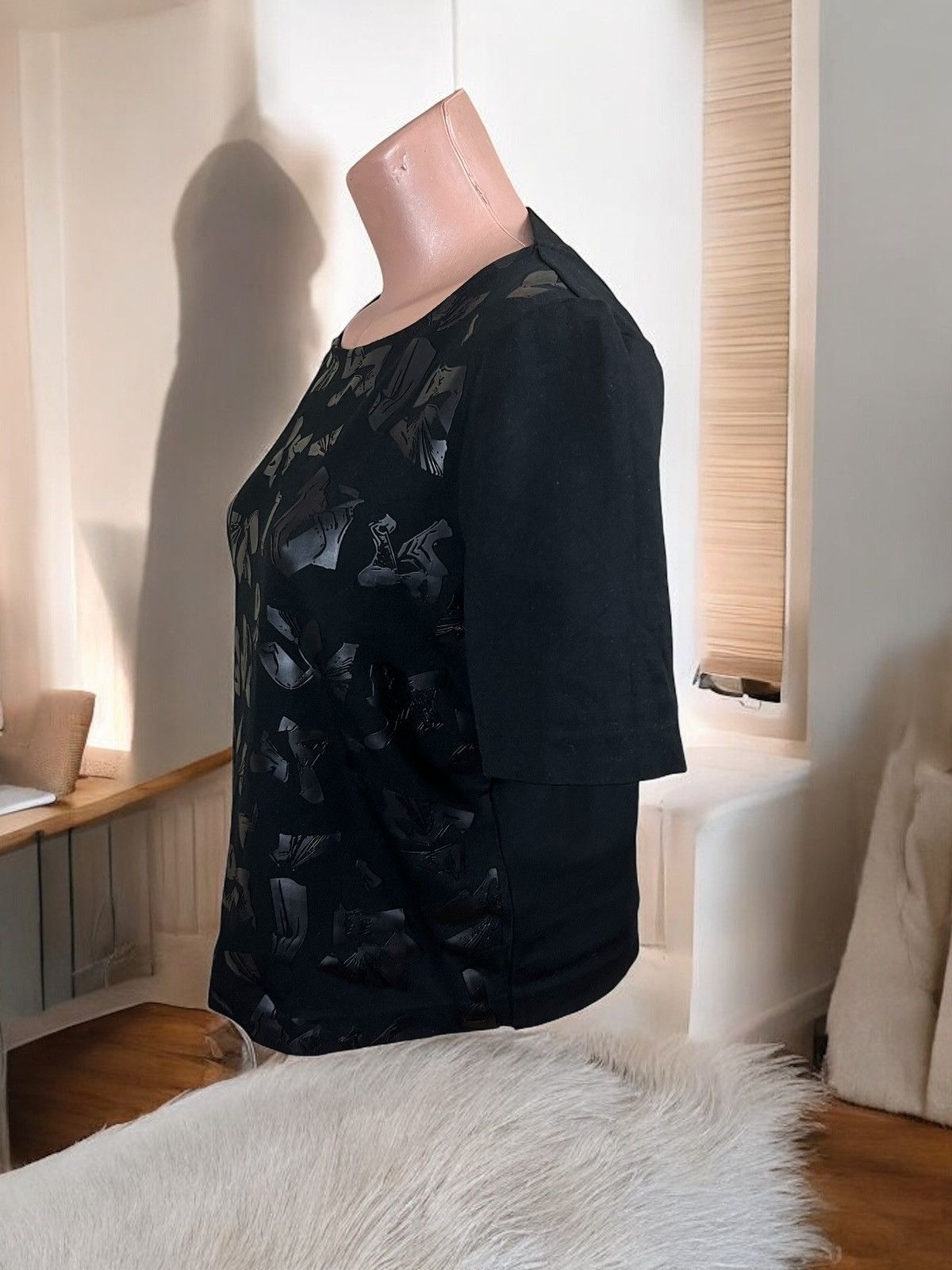 Tiger of Sweden Tiger of Sweden short-sleeved black blouse Size M / US 6-8 / IT 42-44 - 4 Thumbnail