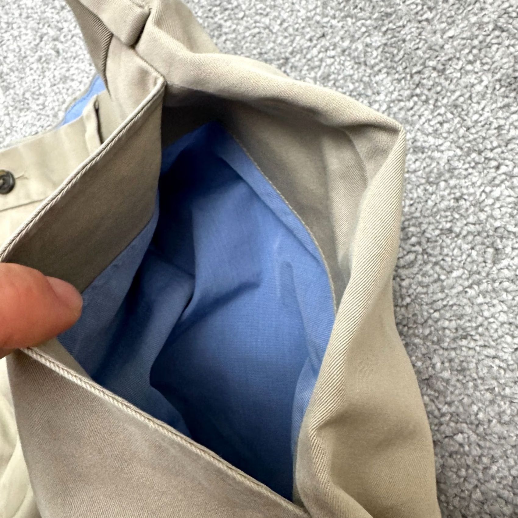 Lacoste Brooks Brothers Chino Pants Mens 38x30 Cotton Tan Modern Regular Straight Slant Pocket Modern Beltloop 38 in inseam Size US 38 / EU 54 - 4 Thumbnail