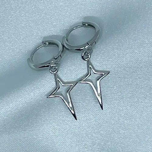 Vintage Star Earrings 🔥🔥🔥 Size ONE SIZE - 4 Thumbnail
