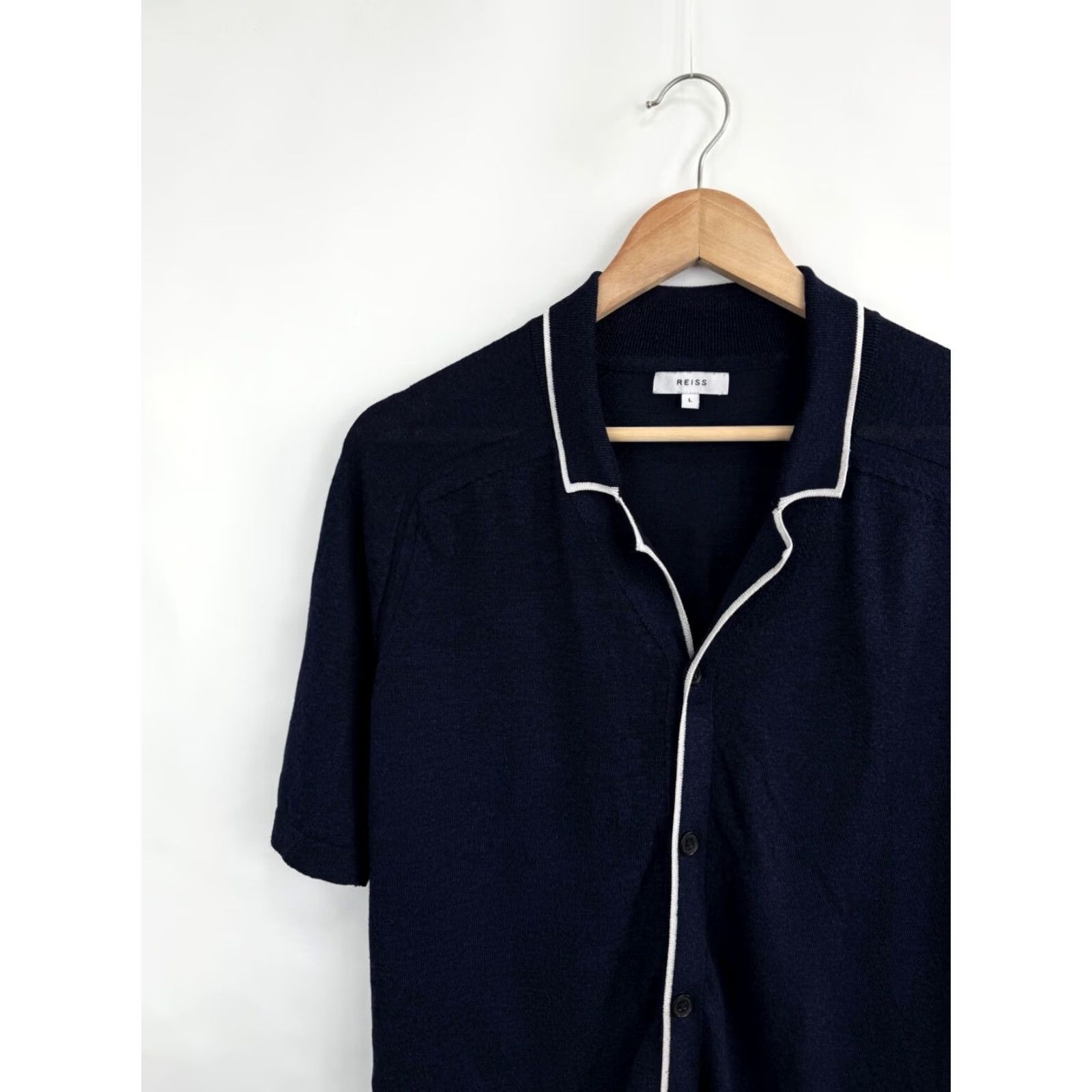 Reiss Reiss Luxury Button-Up Shirt Dark Blue L Retro Y2K Mens Size US L / EU 52-54 / 3 - 3 Thumbnail